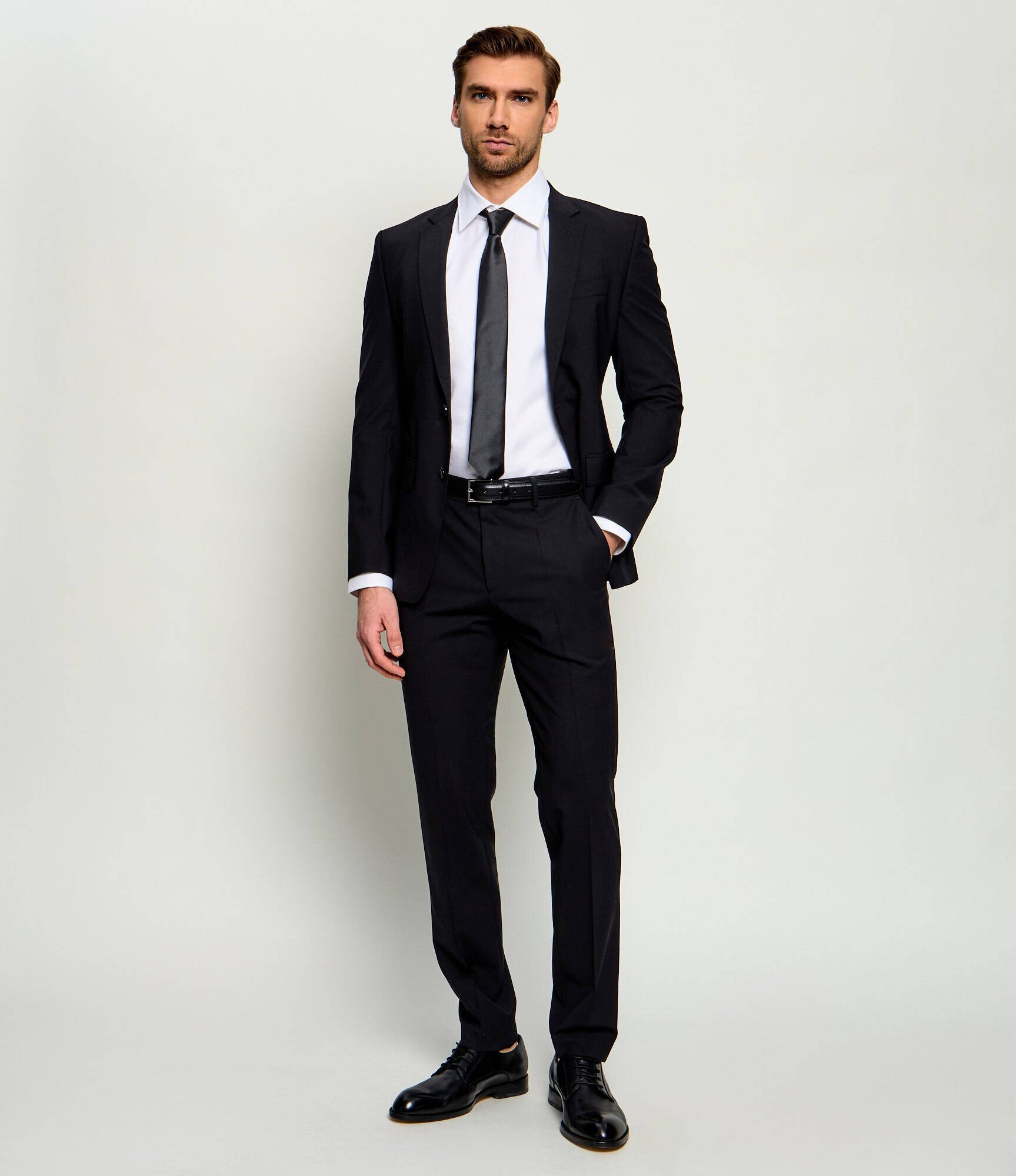 BOSS BLACK de lână pantaloni h-lenon-mm-224 | regular fit