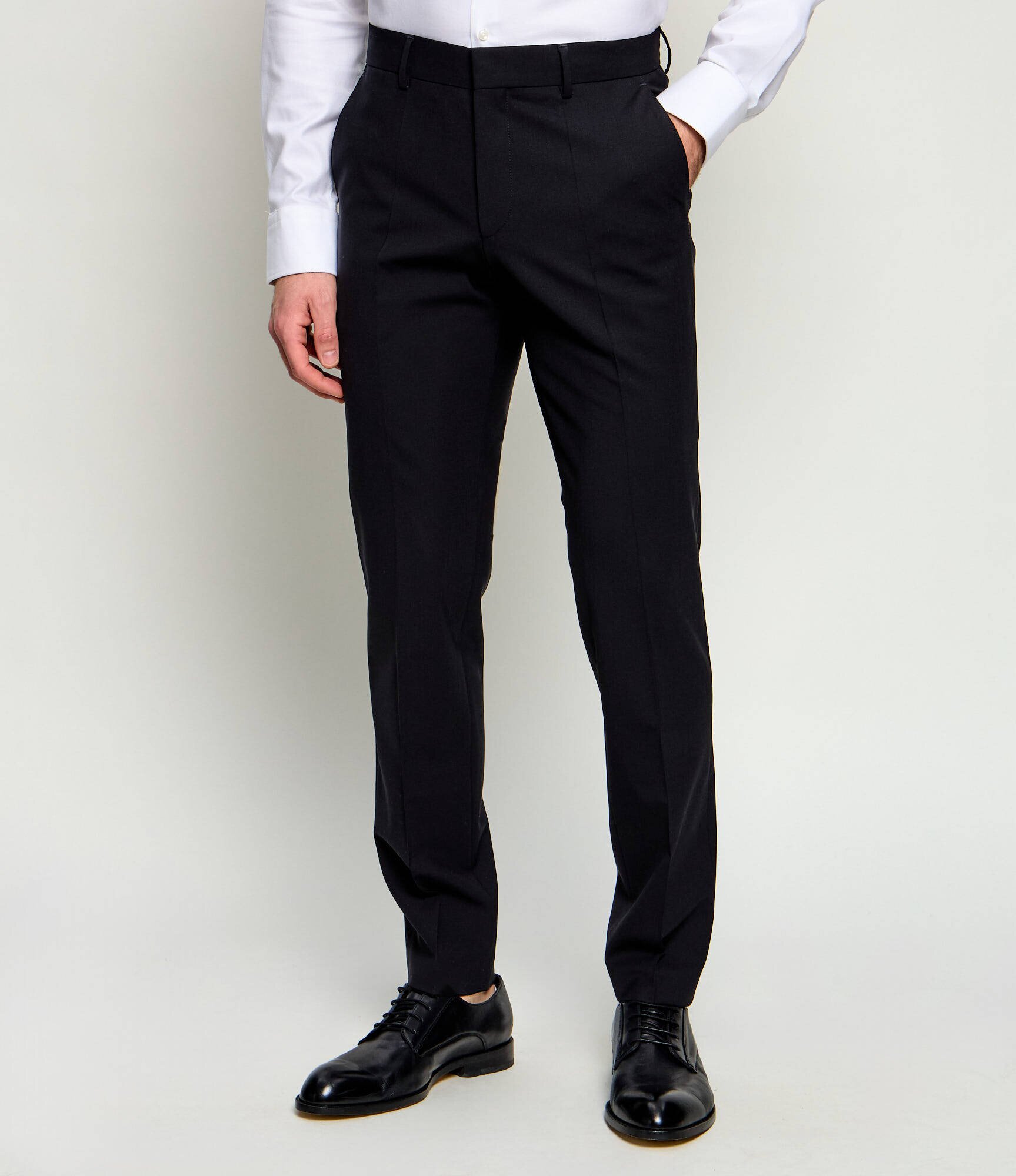 BOSS BLACK de lână pantaloni h-lenon-mm-224 | regular fit