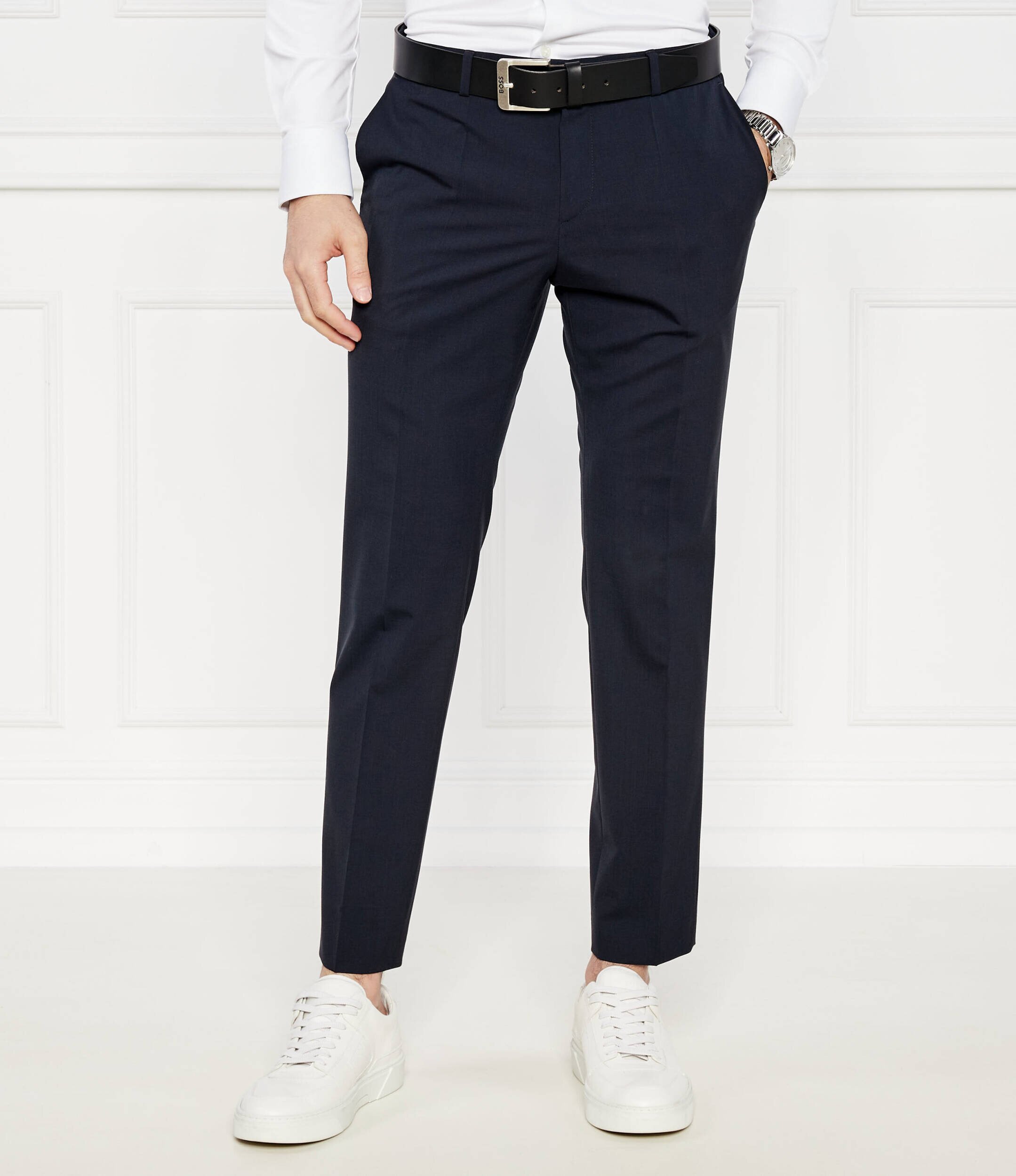 BOSS BLACK De lână pantaloni P-GENIUS-CW-WG-243 | Modern fit