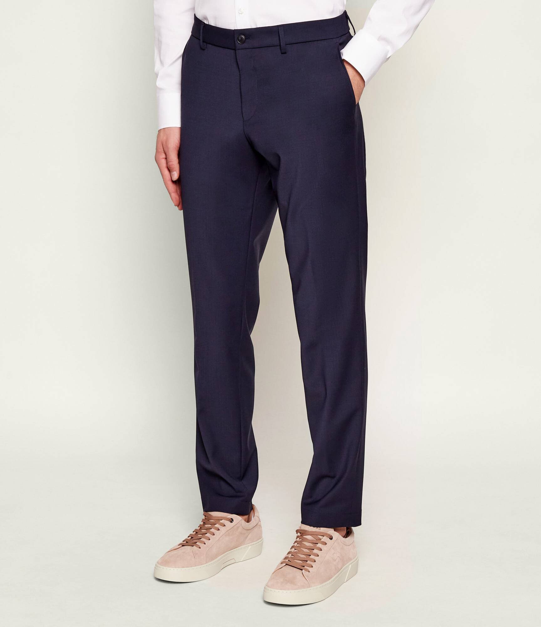 BOSS BLACK De lână pantaloni P-Genius-CW-WG-261 | Slim Fit