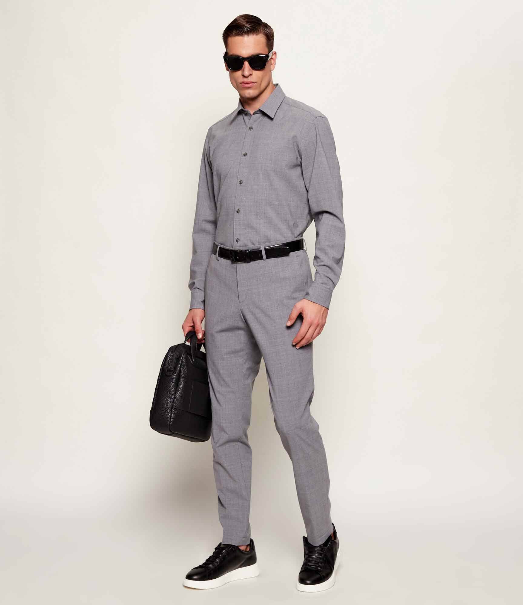 BOSS BLACK De lână pantaloni P-Genius-CW-WG-261 | Slim Fit