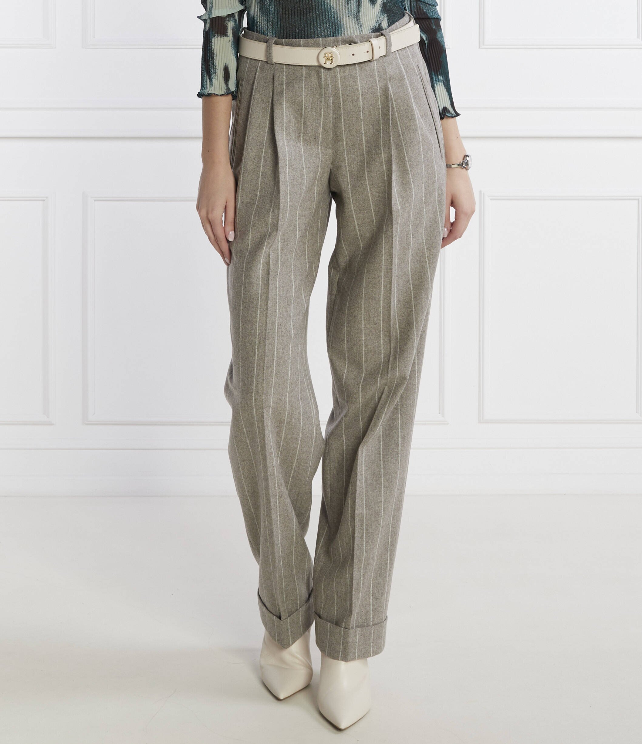 BOSS BLACK De lână pantaloni Taleco | Relaxed fit