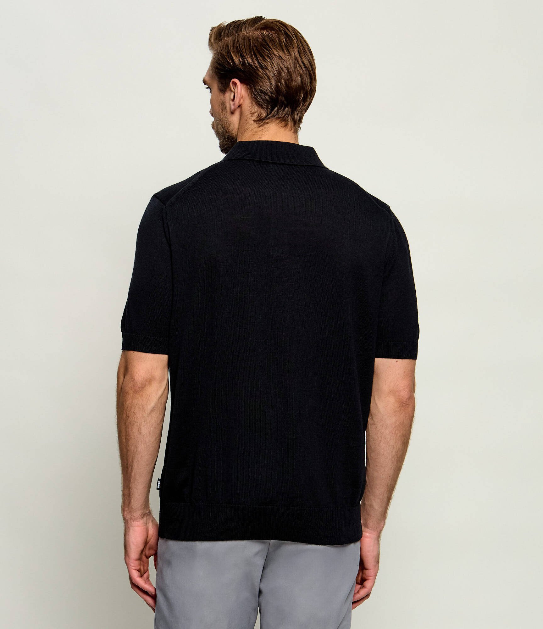 BOSS BLACK De lână polo H-Lantoni | regular fit
