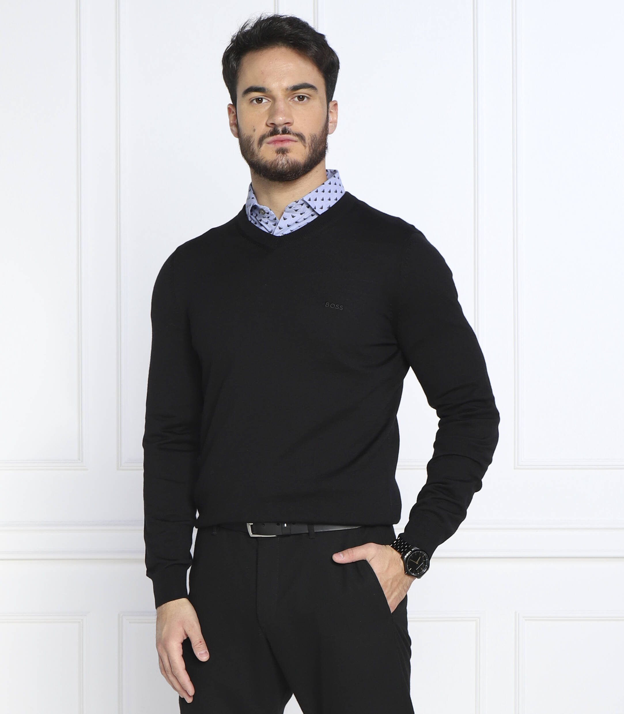 BOSS BLACK de lână pulover baram-l | regular fit