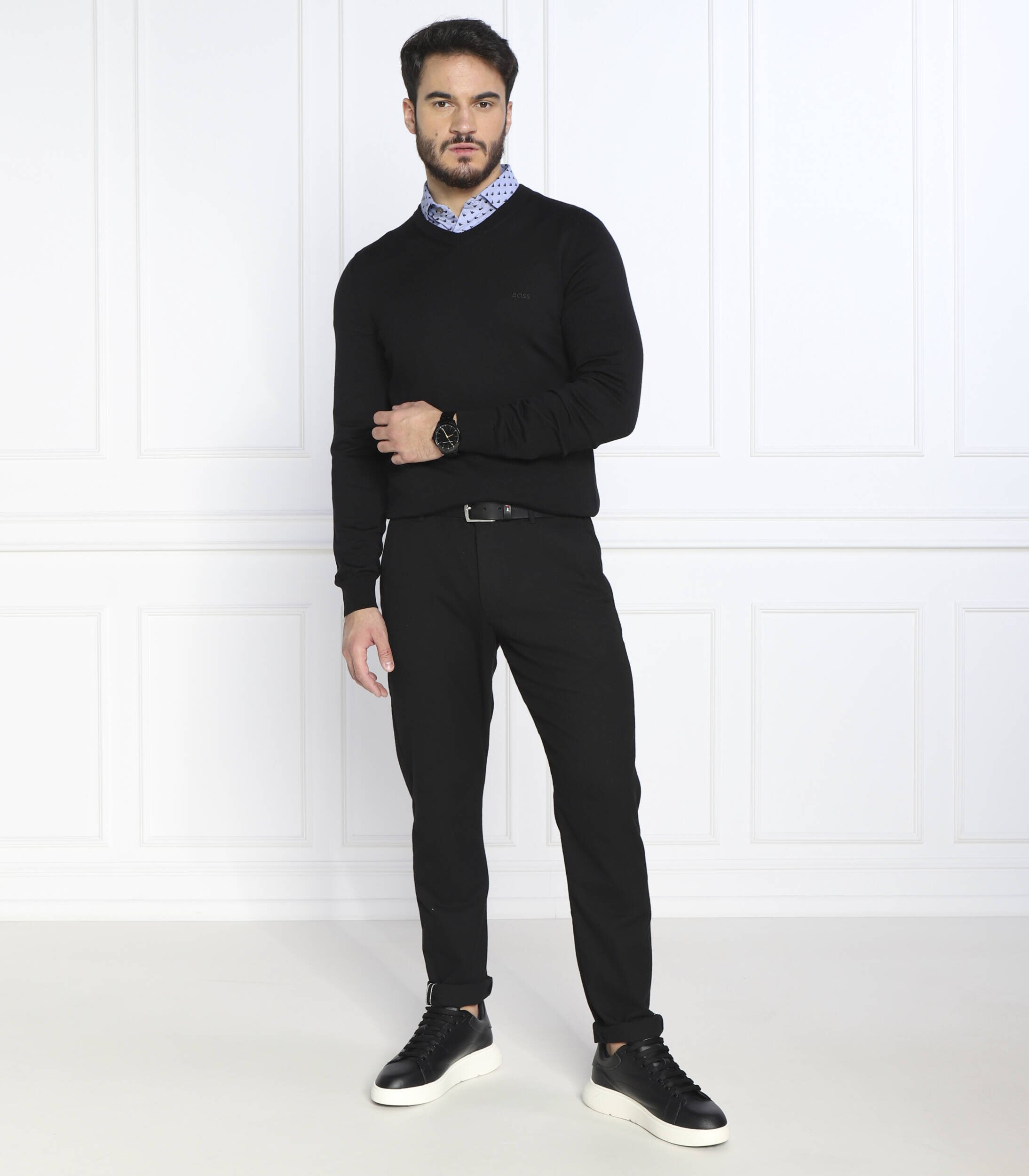 BOSS BLACK de lână pulover baram-l | regular fit