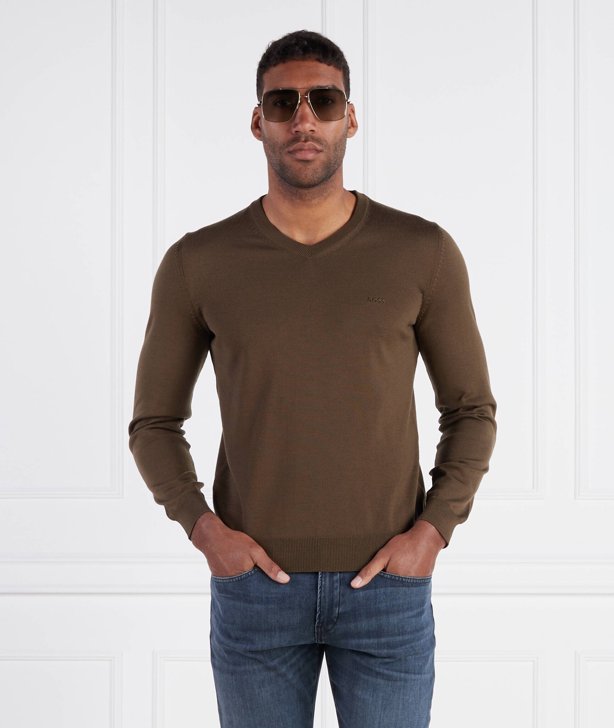 BOSS BLACK de lână pulover baram-l | regular fit