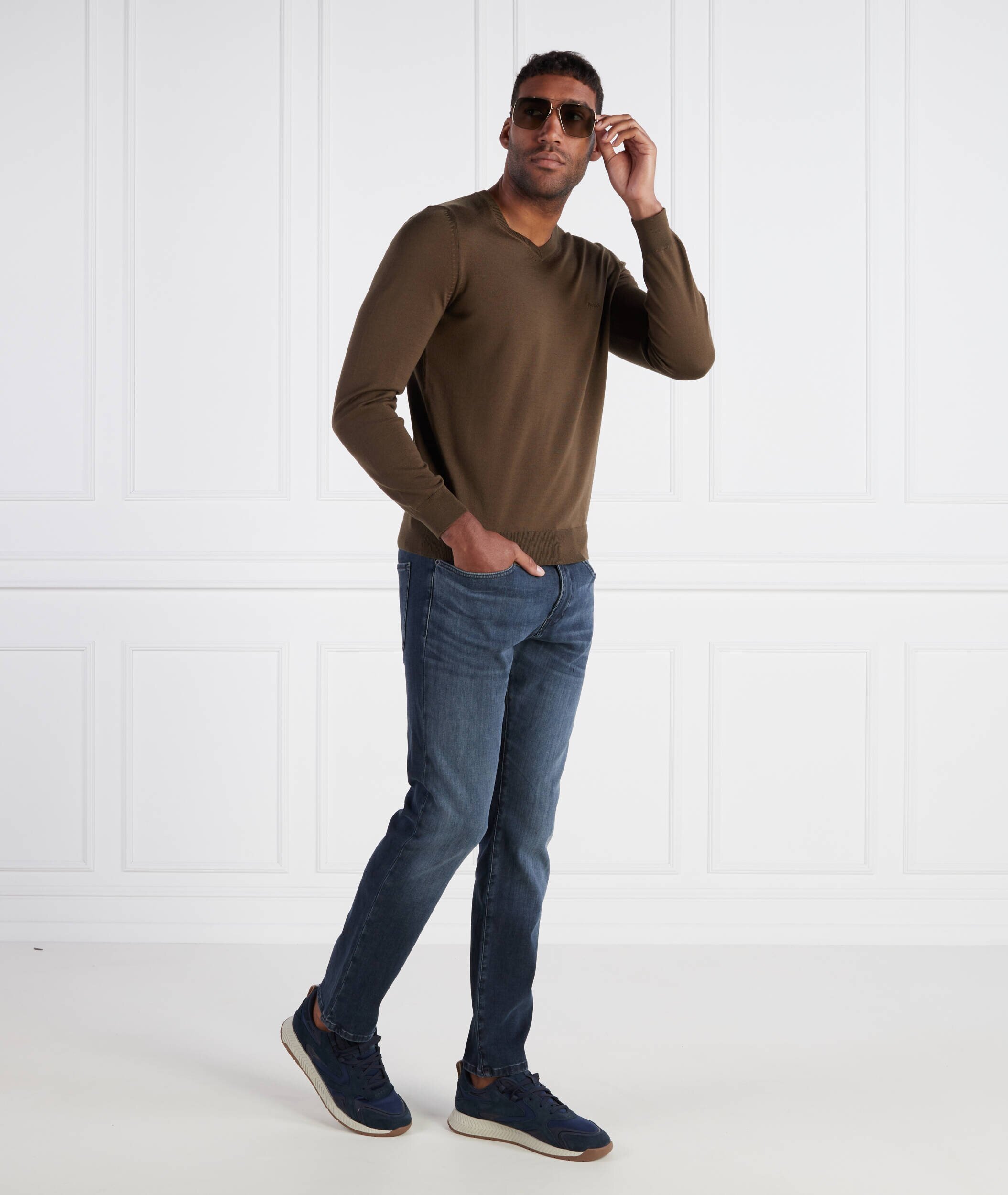 BOSS BLACK de lână pulover baram-l | regular fit