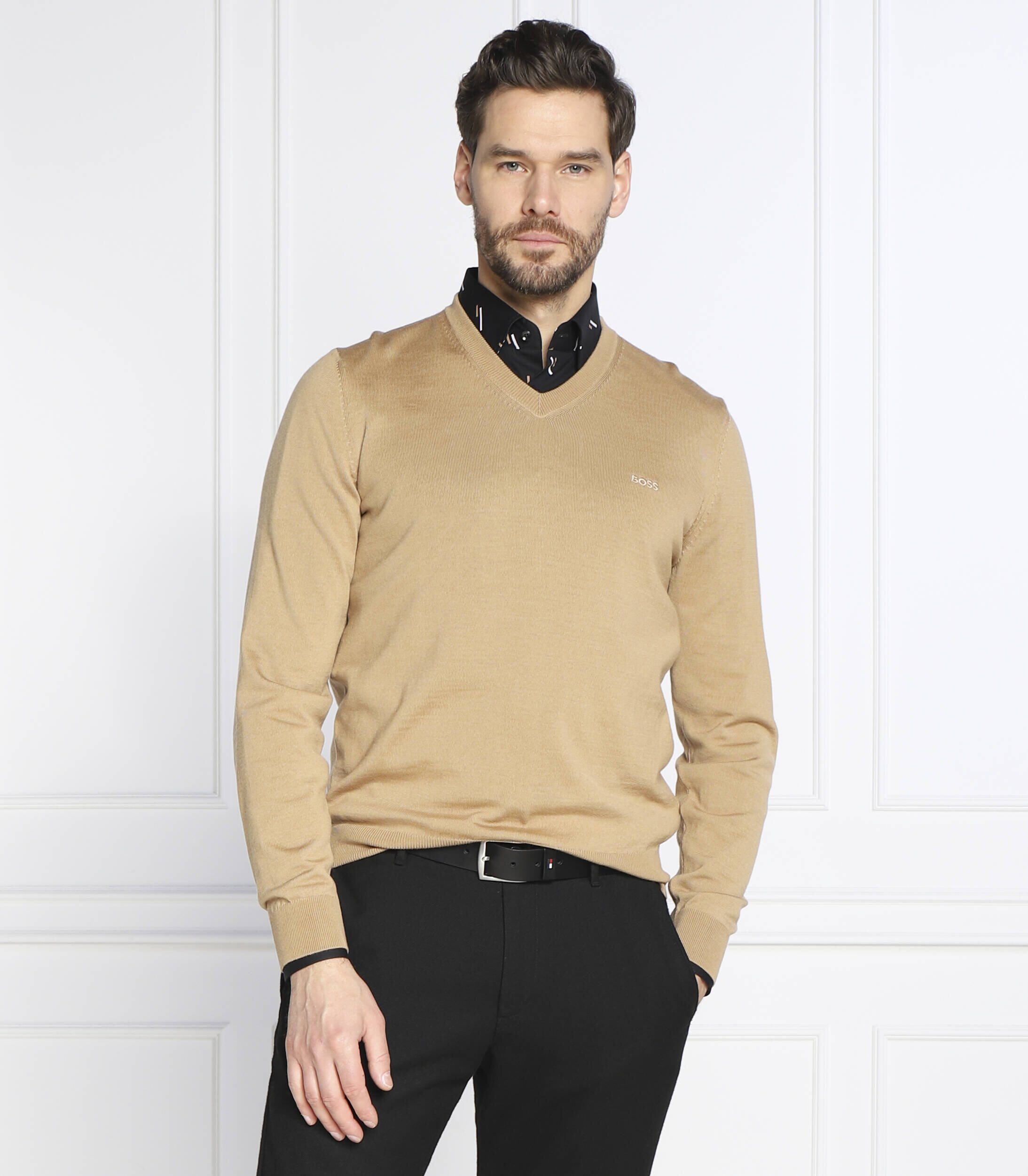BOSS BLACK de lână pulover baram-l | regular fit