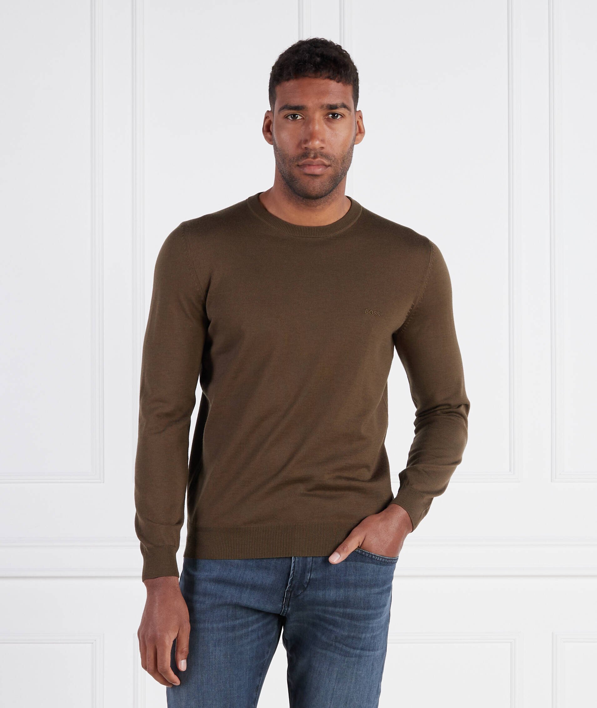 BOSS BLACK de lână pulover botto-l | regular fit