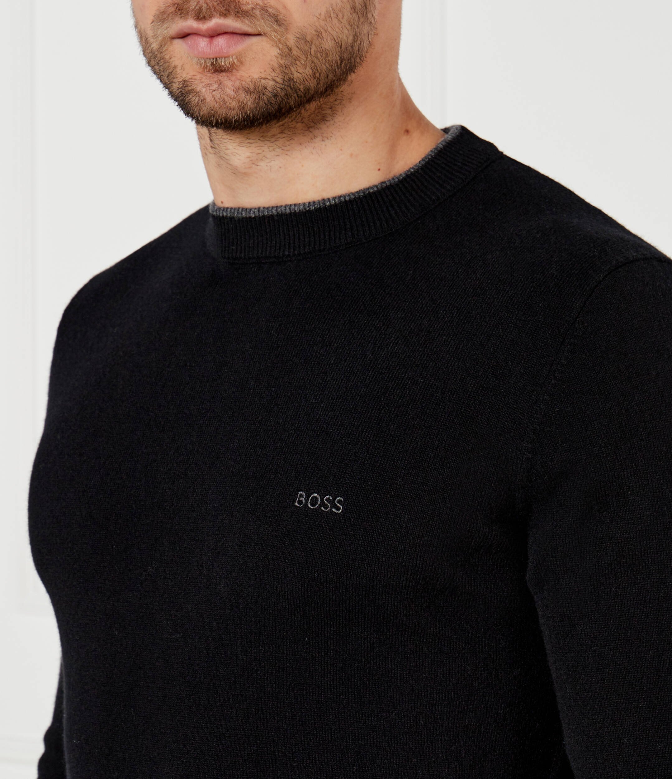 BOSS BLACK De lână pulover Ebacio | Regular Fit