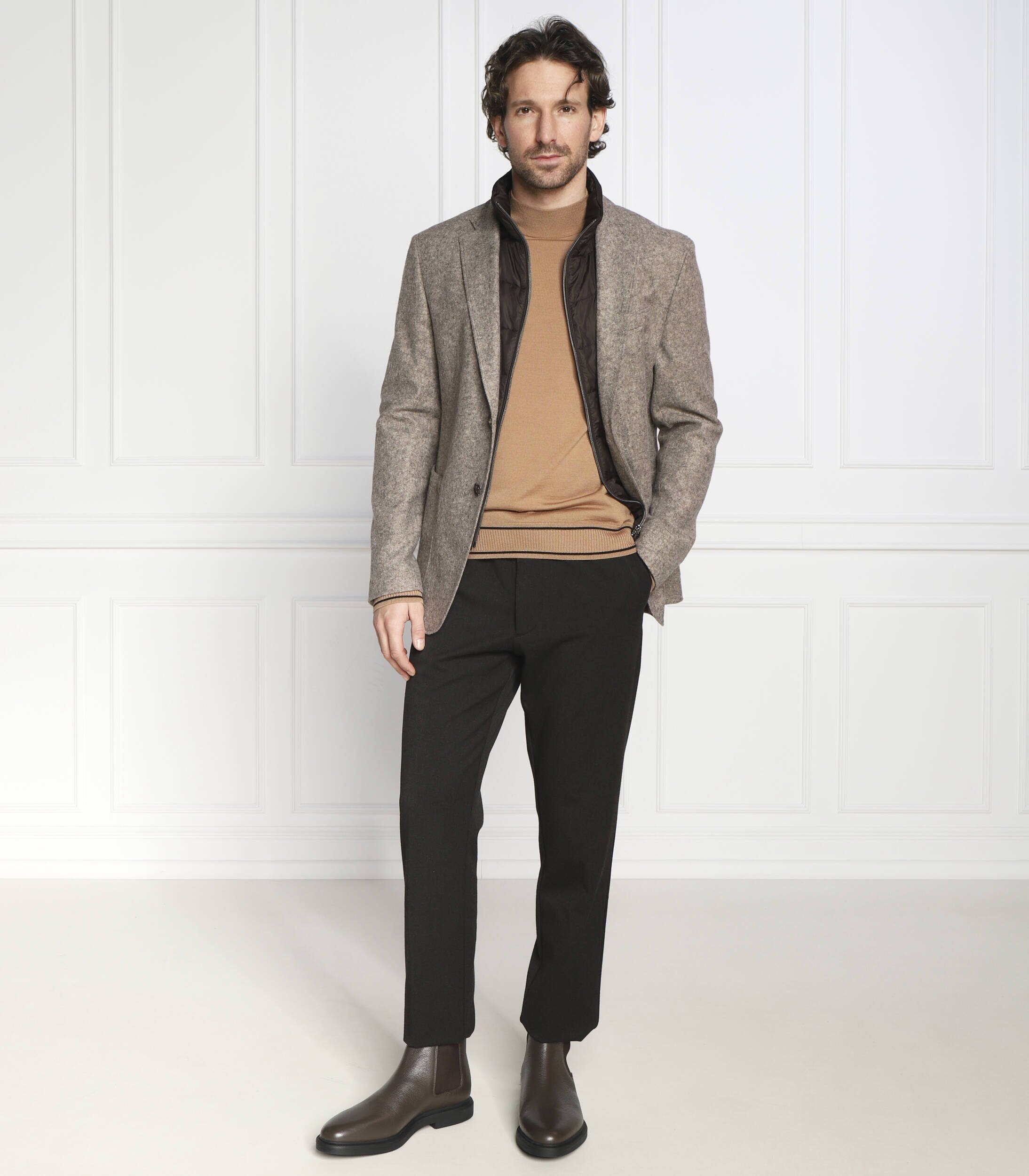 BOSS BLACK de lână pulover favino | regular fit