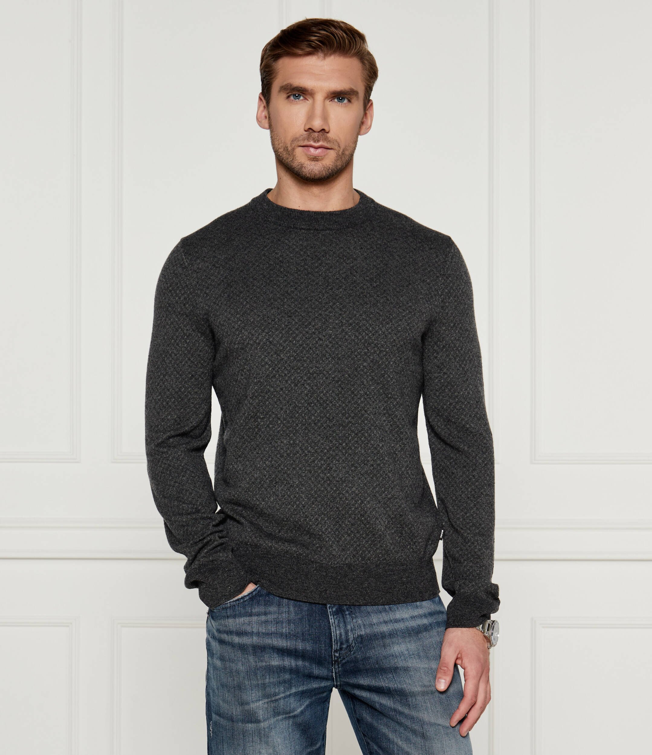 BOSS BLACK De lână pulover H-Eltoro | Regular Fit