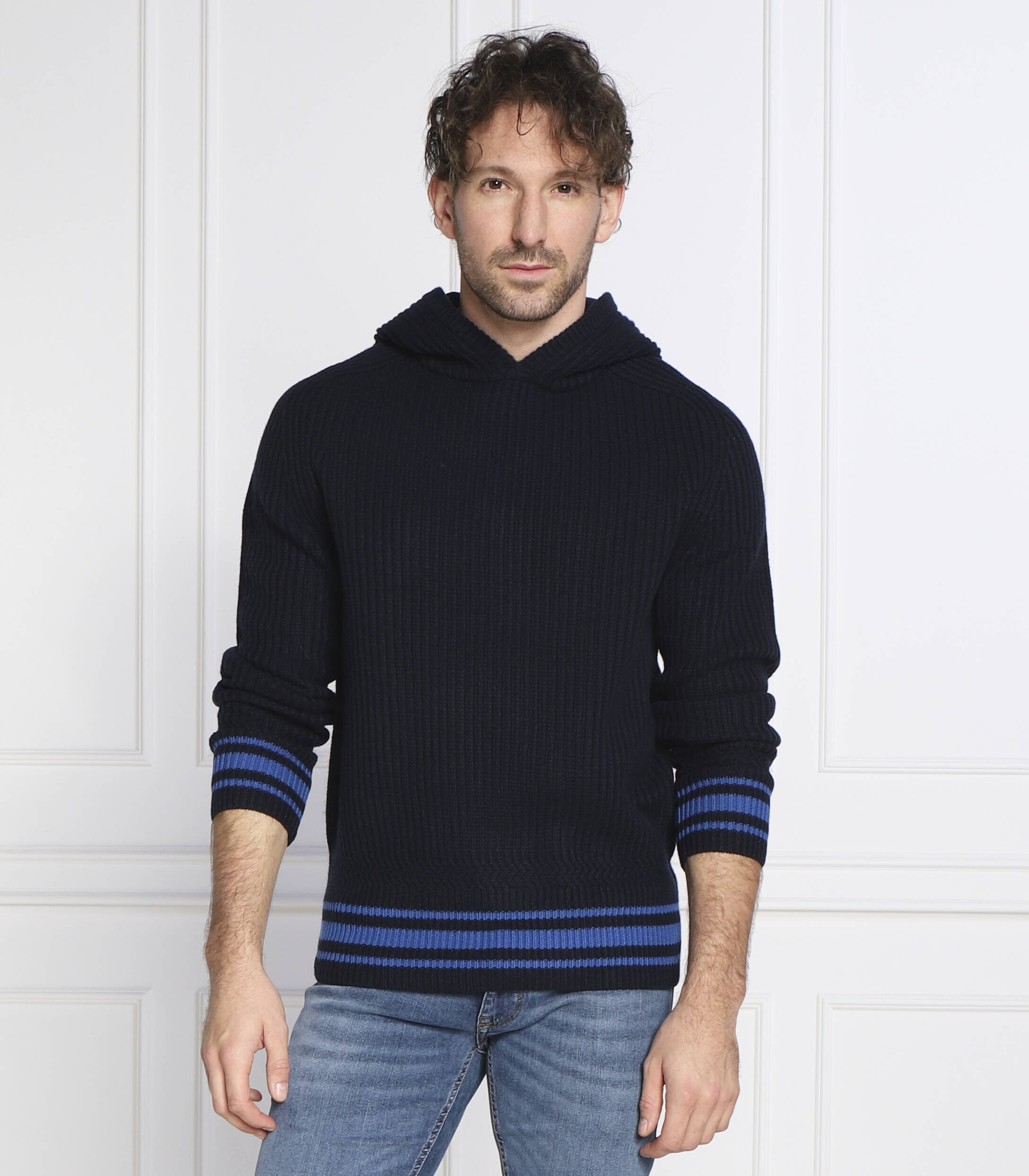 BOSS BLACK de lână pulover lampione | regular fit
