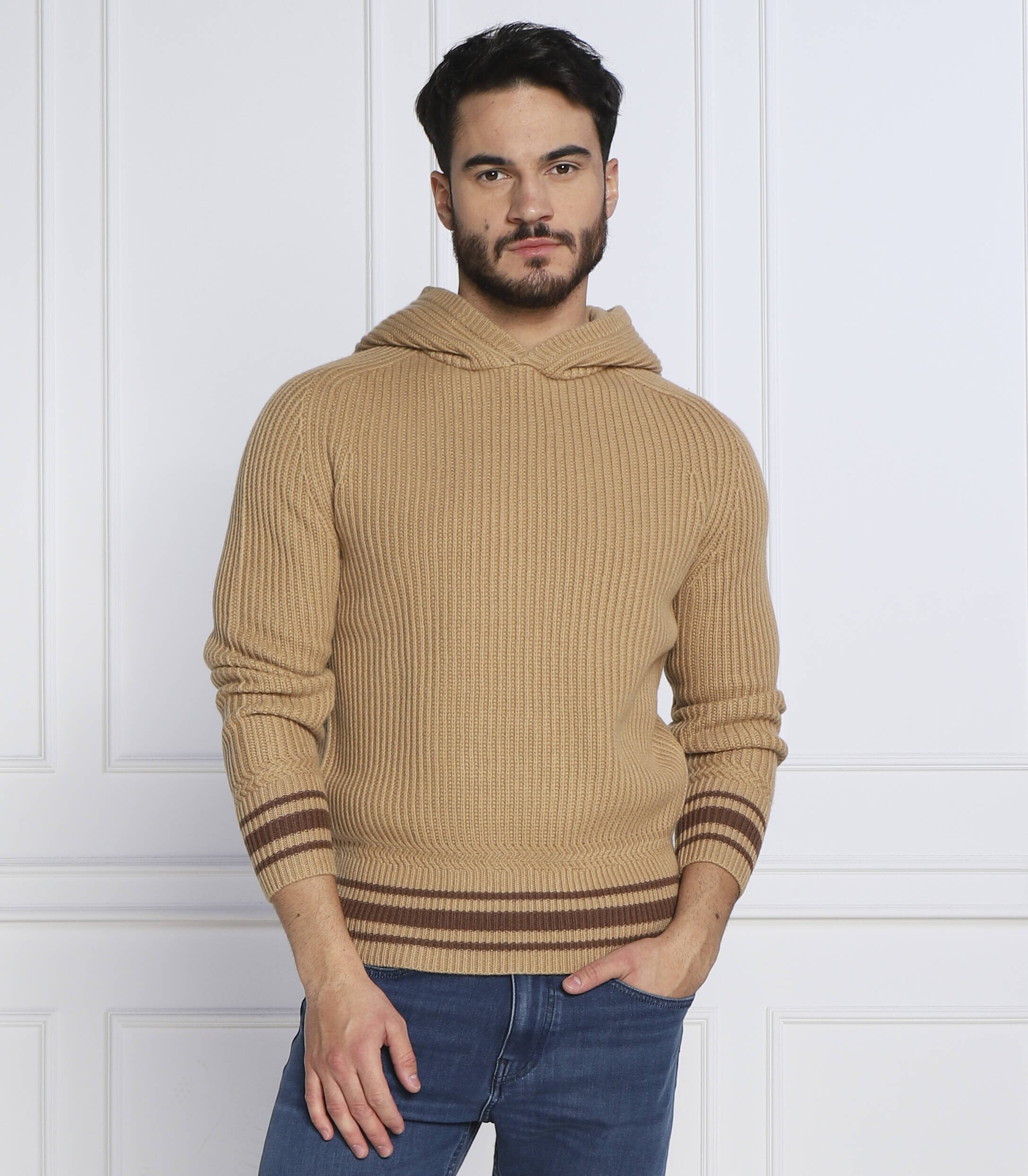 BOSS BLACK de lână pulover lampione | regular fit