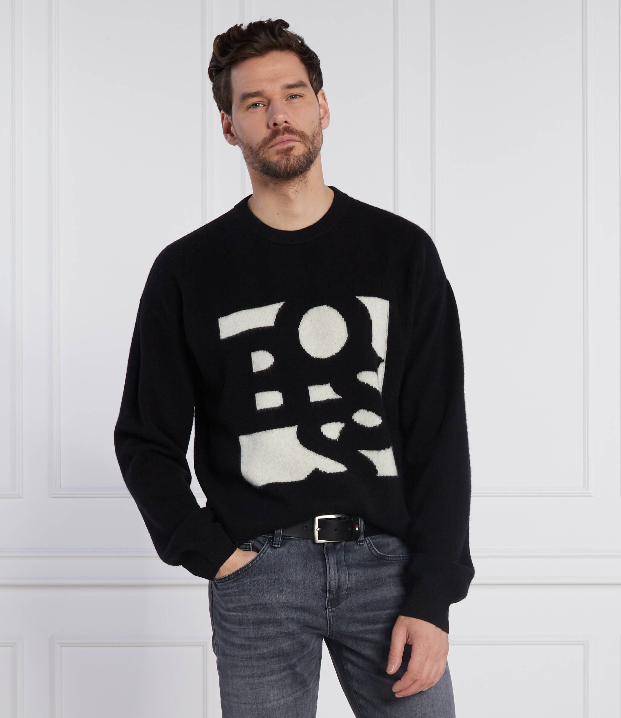 BOSS BLACK de lână pulover loskar | regular fit cu adaos de cașmir