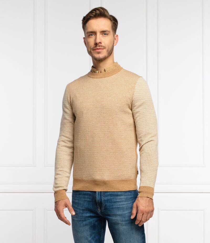 BOSS BLACK De lână pulover Nettuno | Longline Fit