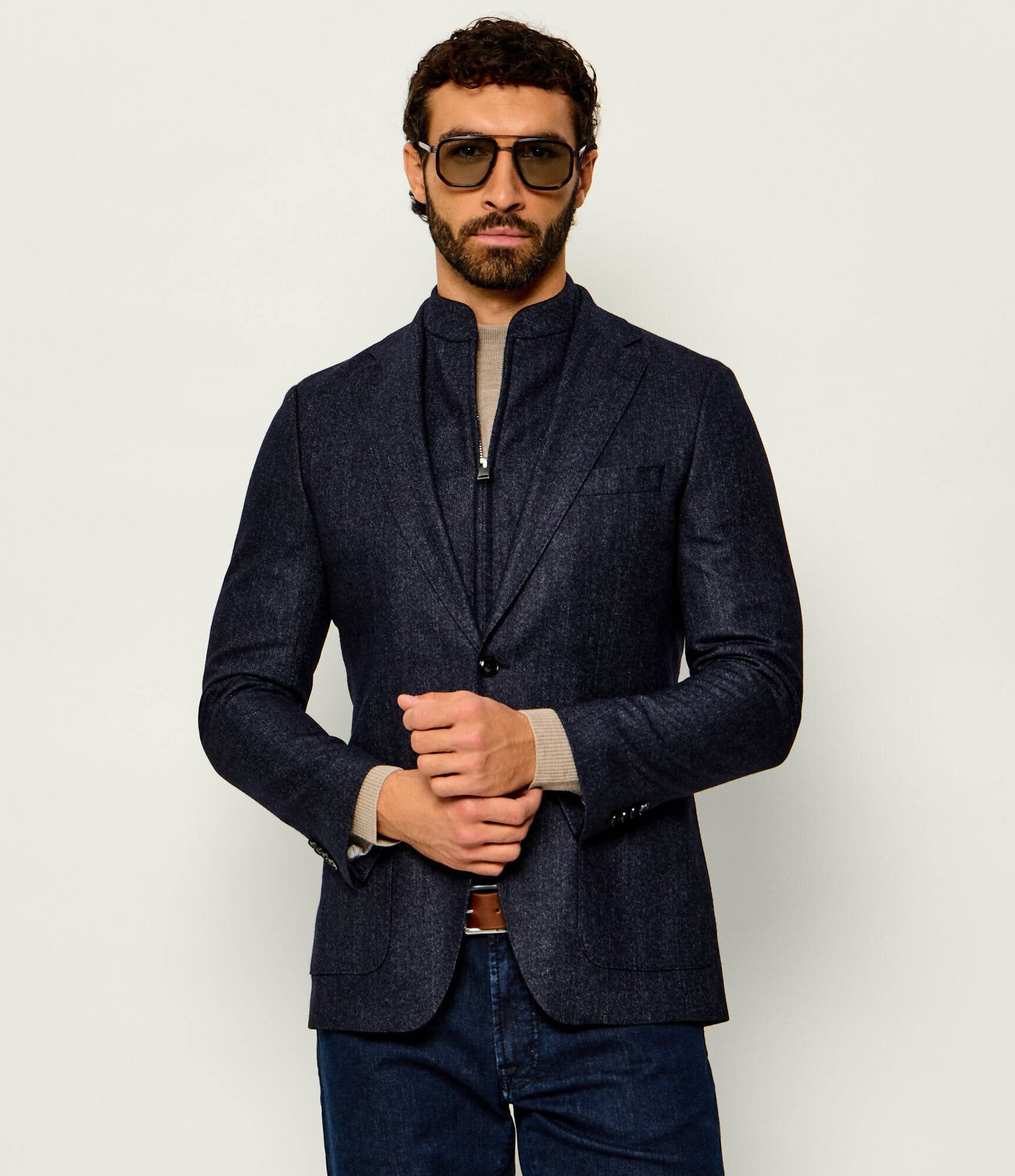 BOSS BLACK De lână sacou 2 în 1 H-Hutson-Bib-264 | Slim Fit