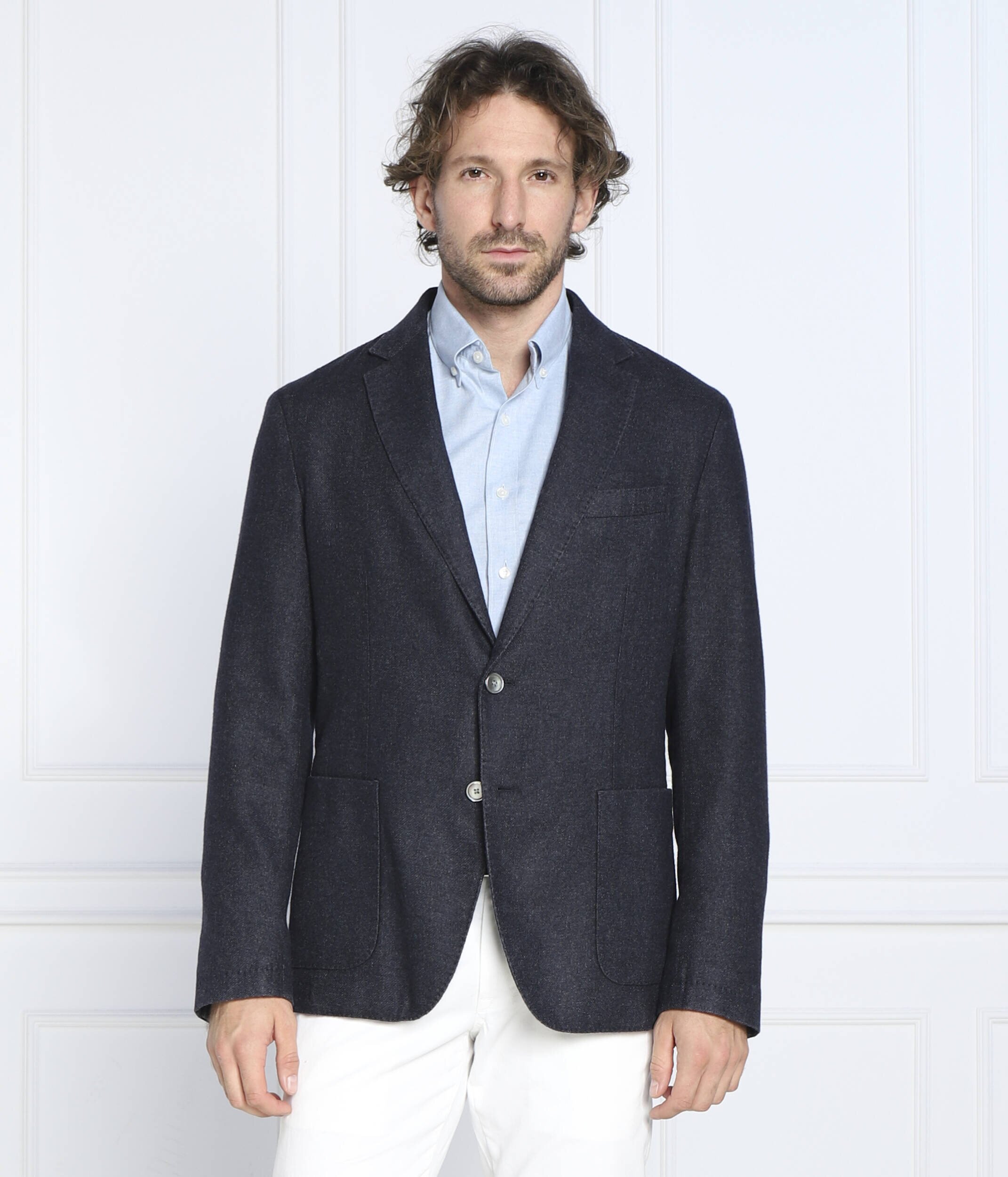 BOSS BLACK de lână sacou c-hanry-d-224f | slim fit