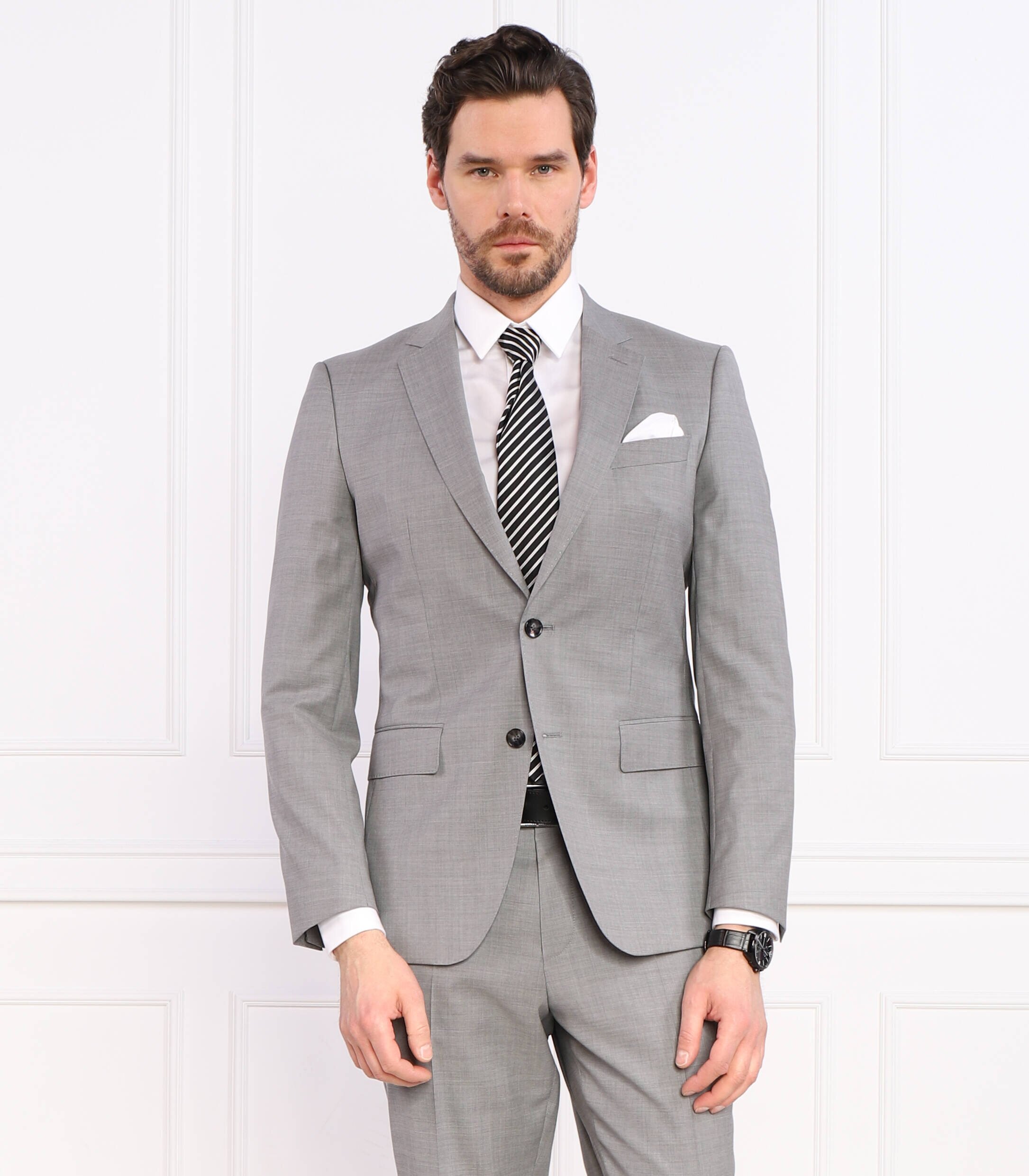 BOSS BLACK de lână sacou h-huge-mm-224 | slim fit