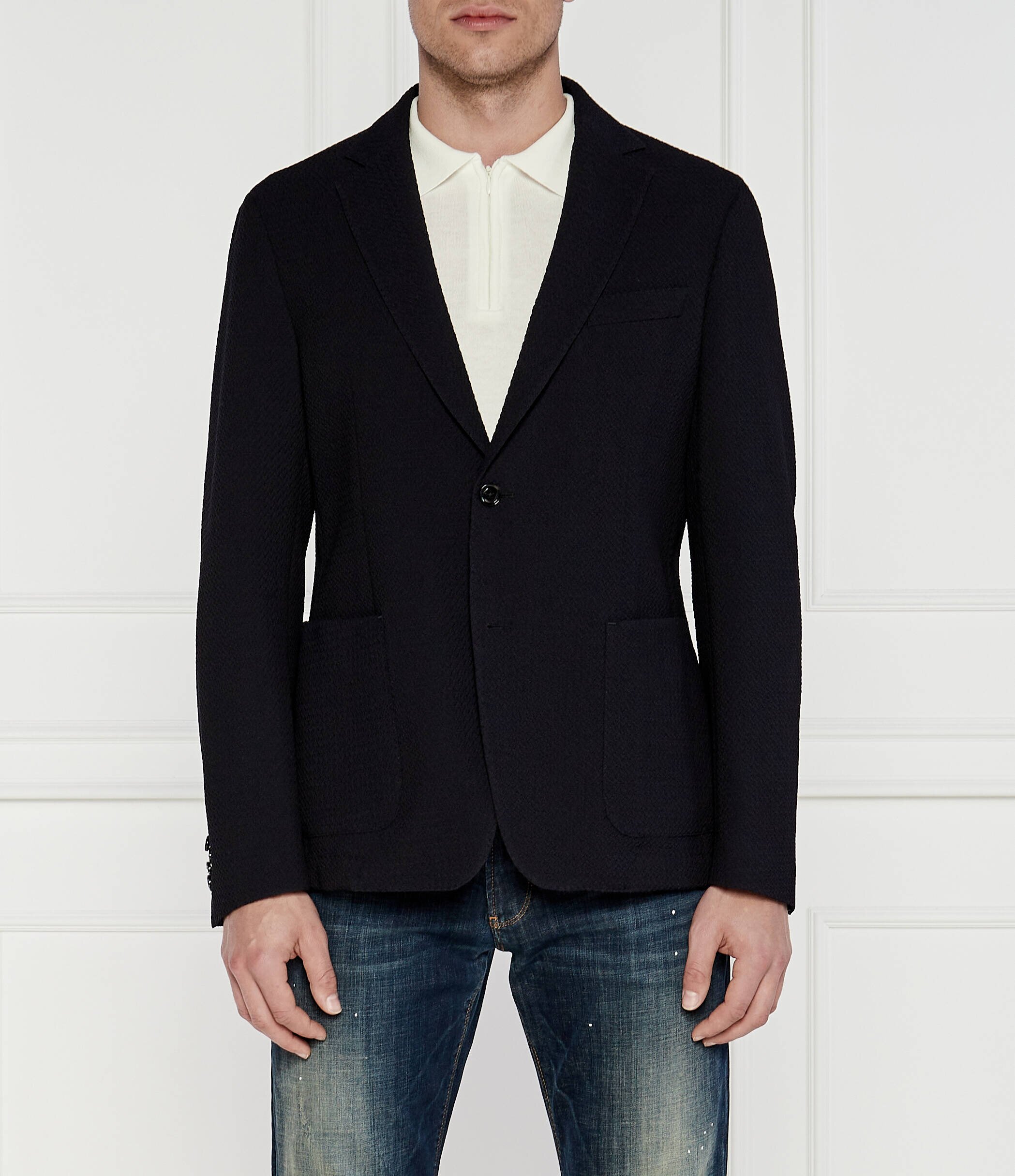 BOSS BLACK de lână sacou hanry | slim fit