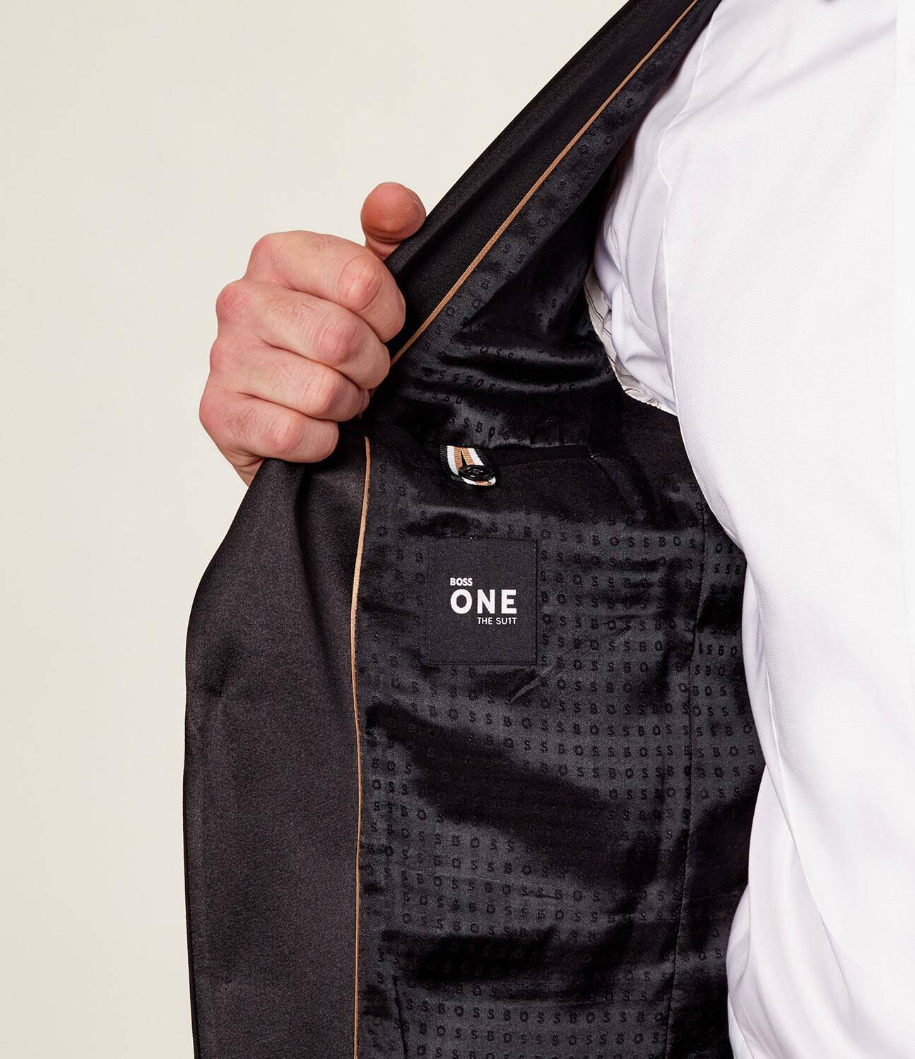 BOSS BLACK De lână sacou | Slim Fit cu adaos de mătase