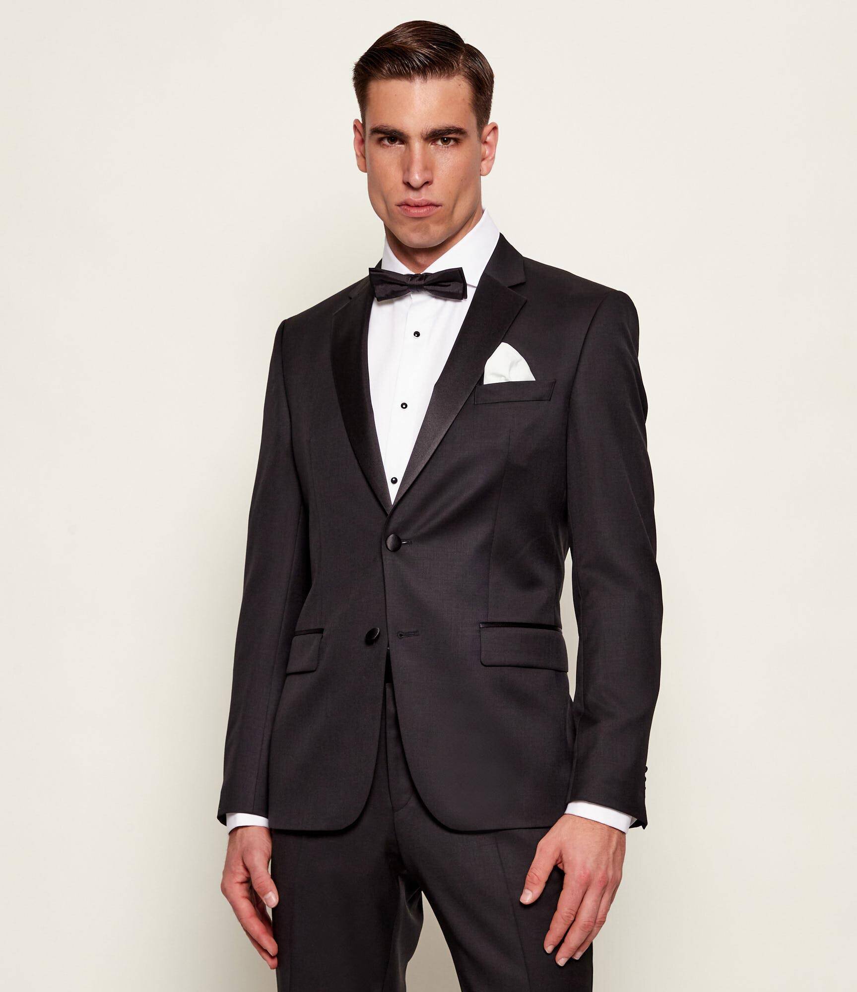 BOSS BLACK De lână sacou | Slim Fit cu adaos de mătase