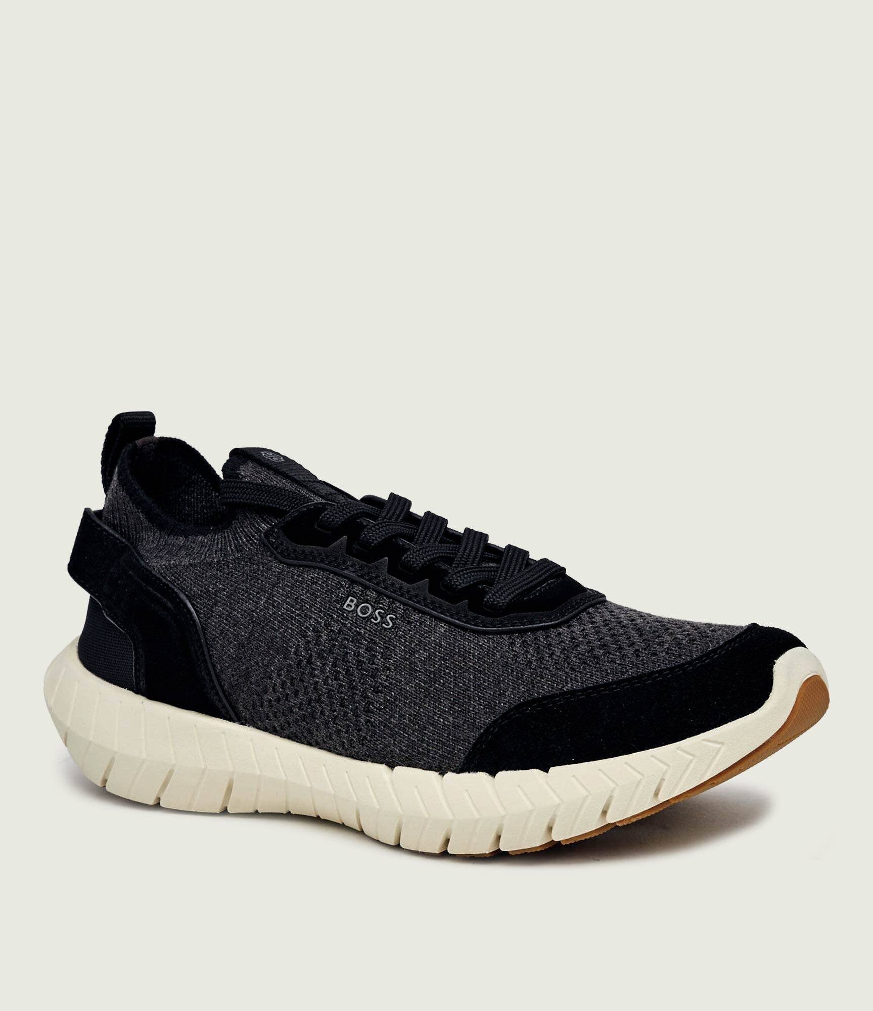 BOSS BLACK De lână sneakers Motion_knwsd | piele întoarsă
