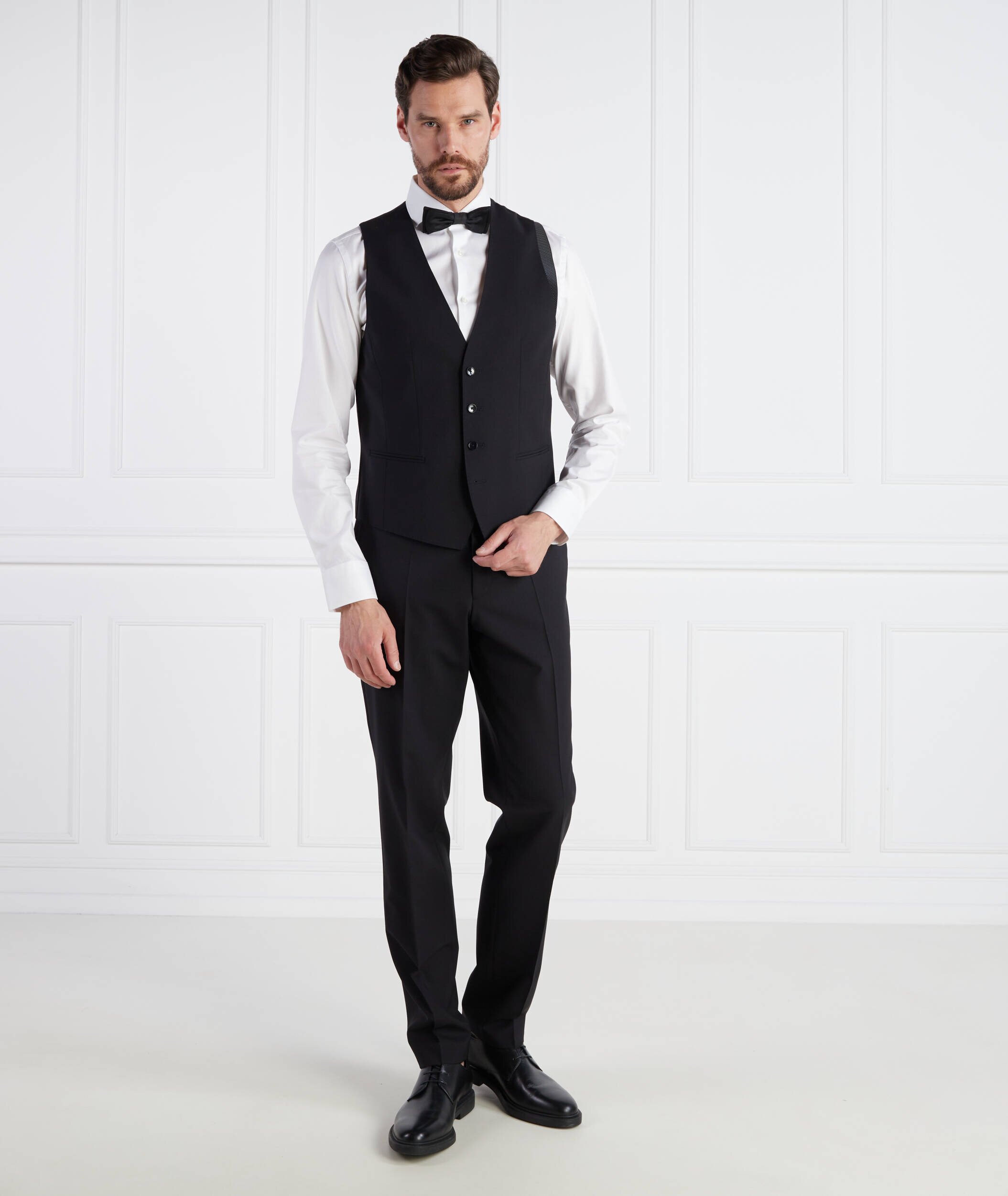 BOSS BLACK De lână vestă | Slim Fit