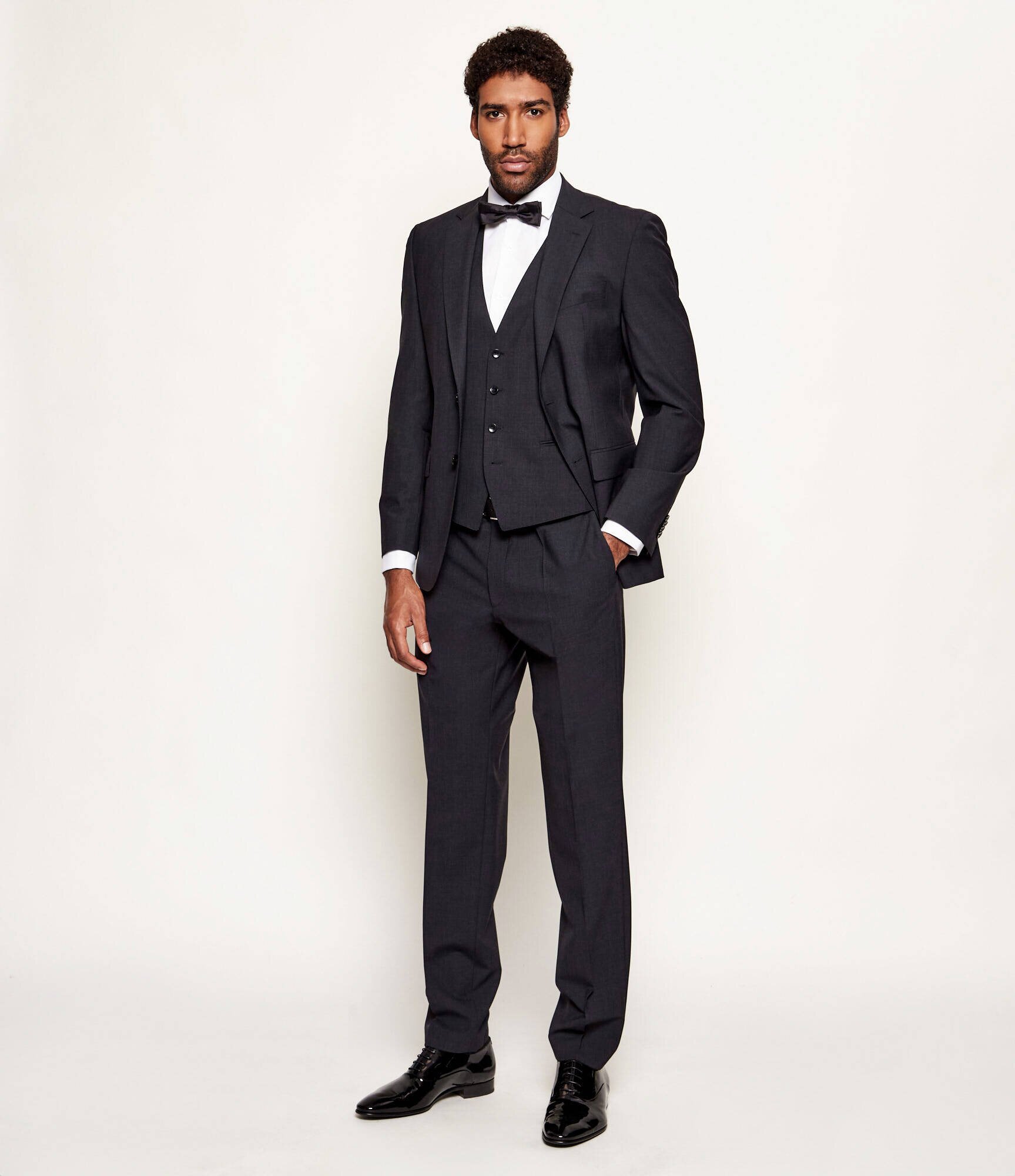 BOSS BLACK de lână vestă | slim fit