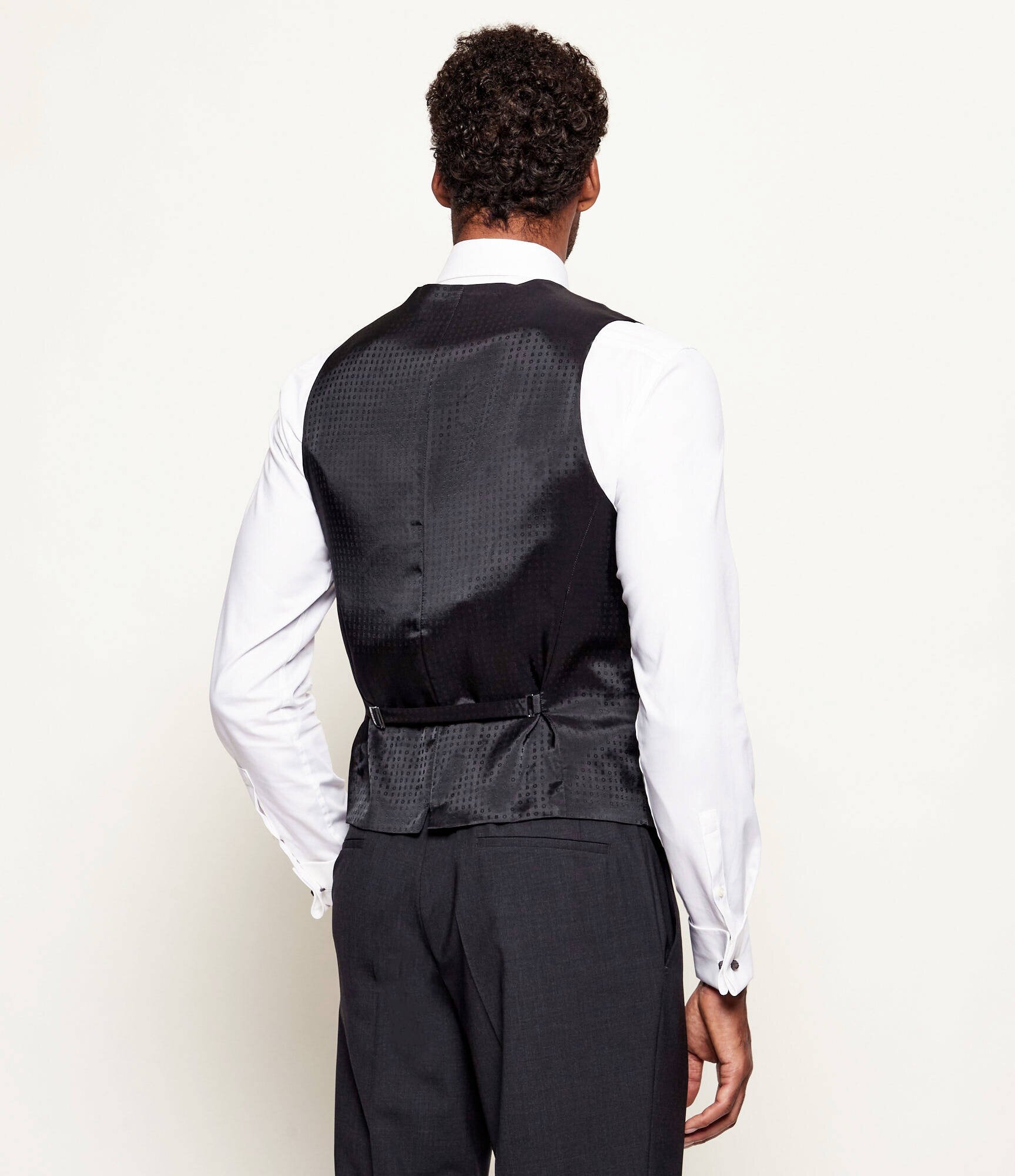 BOSS BLACK de lână vestă | slim fit
