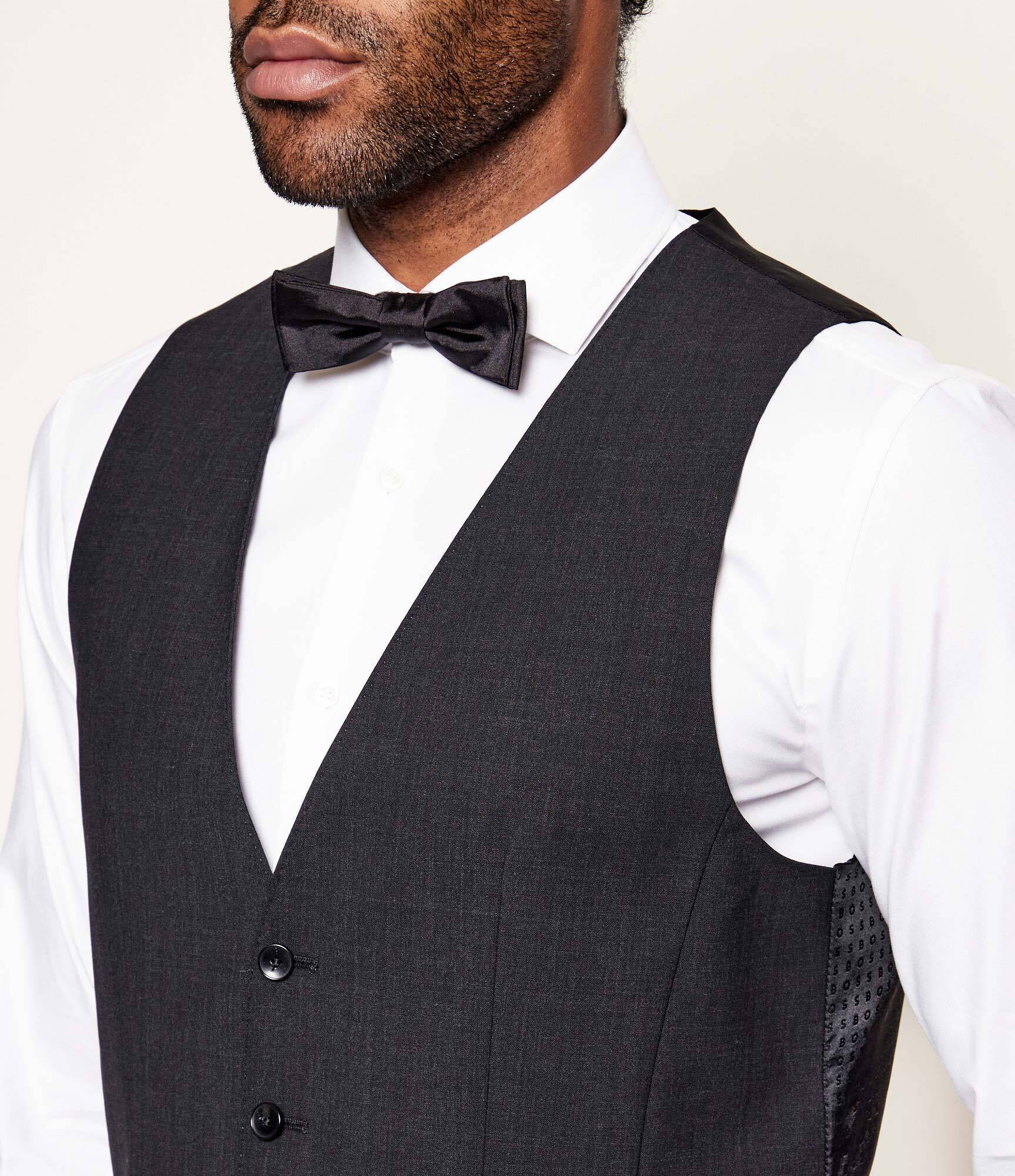 BOSS BLACK de lână vestă | slim fit