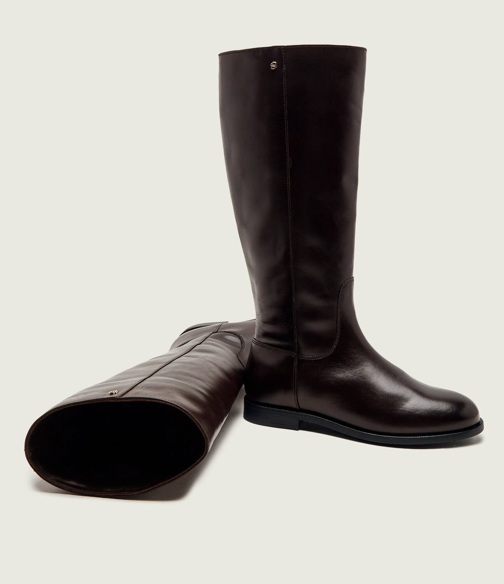 BOSS BLACK De piele cizme de echitație Lycia