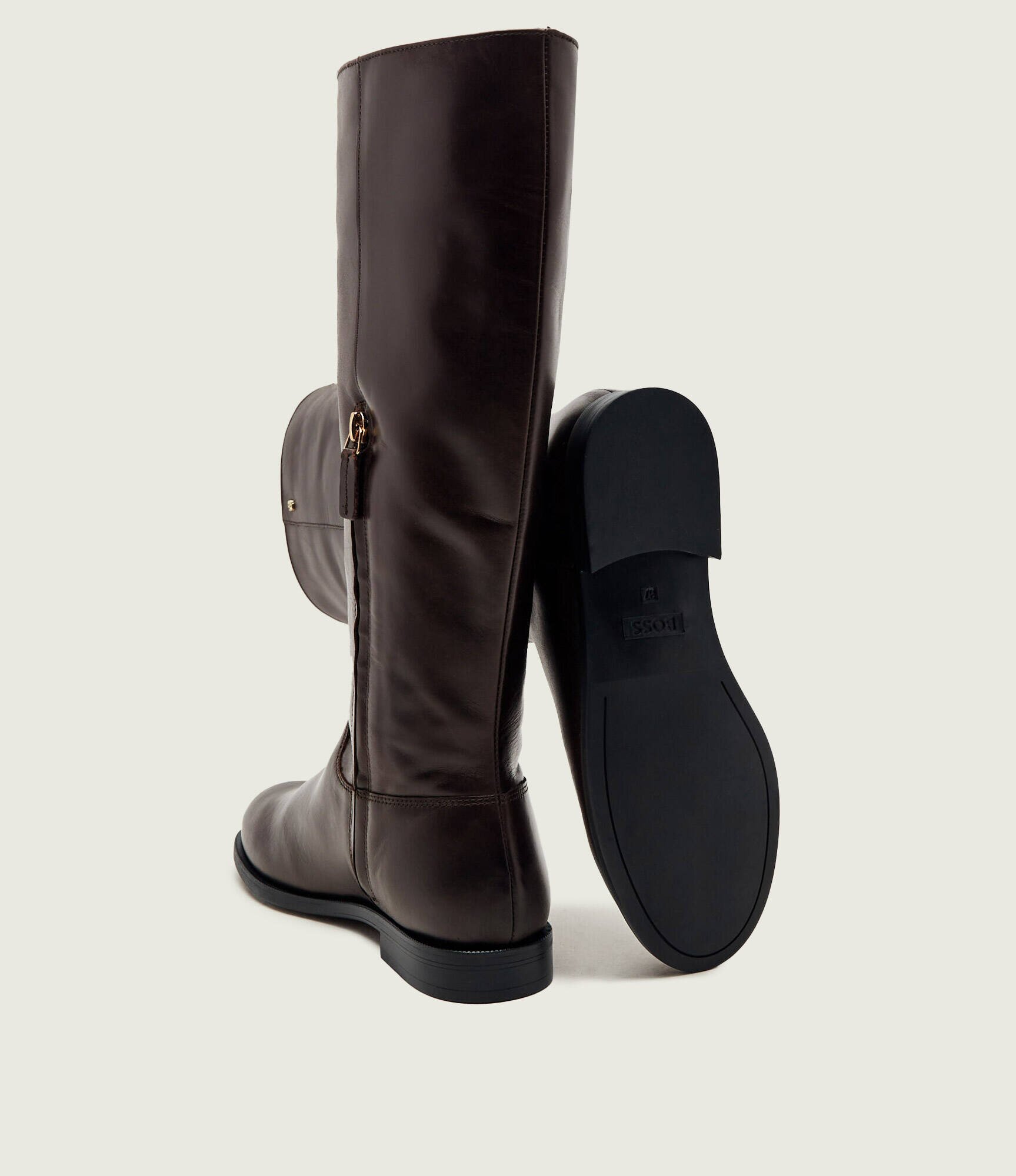 BOSS BLACK De piele cizme de echitație Lycia