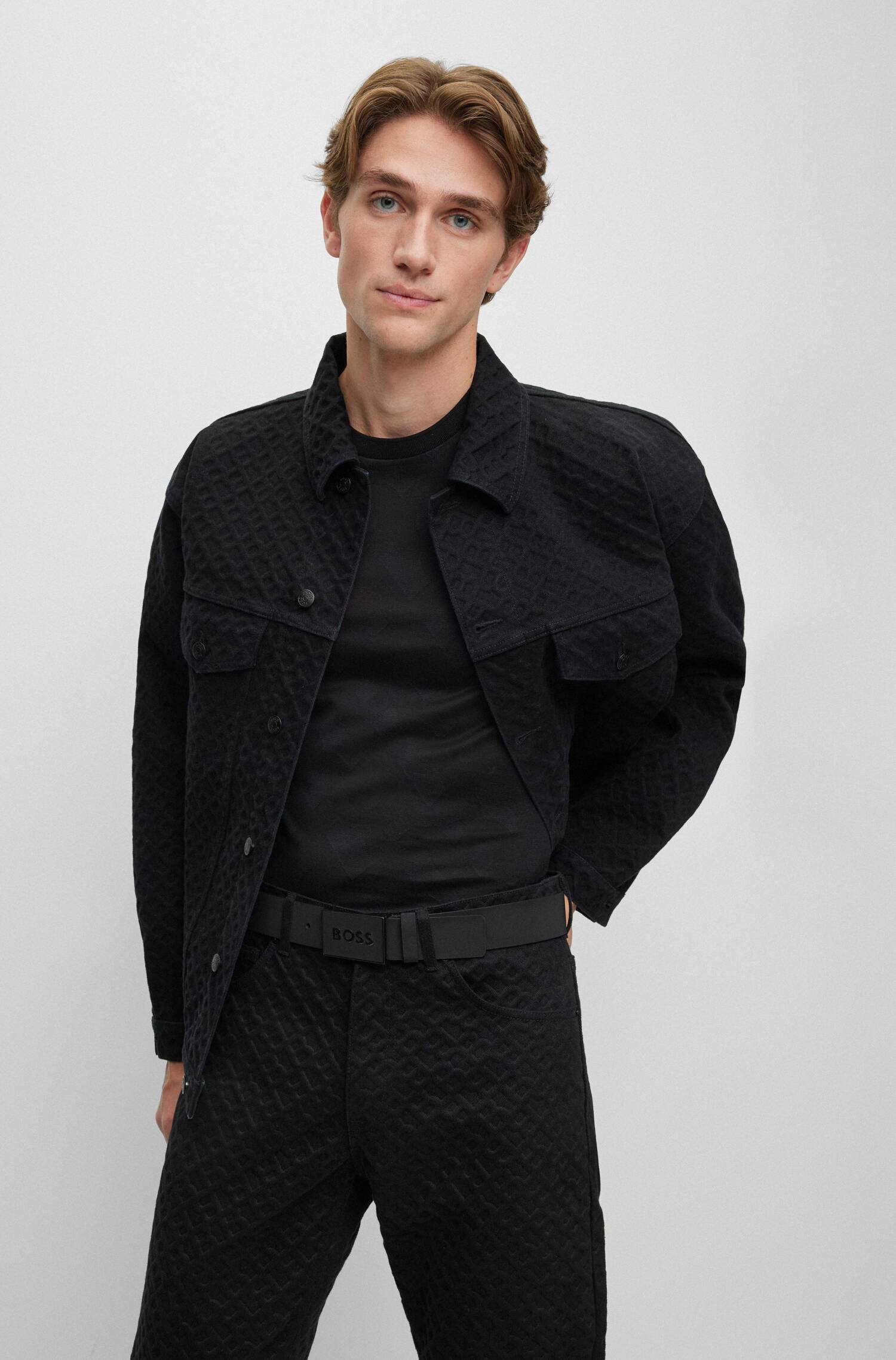 BOSS BLACK De piele curea Boss_Icon-S1