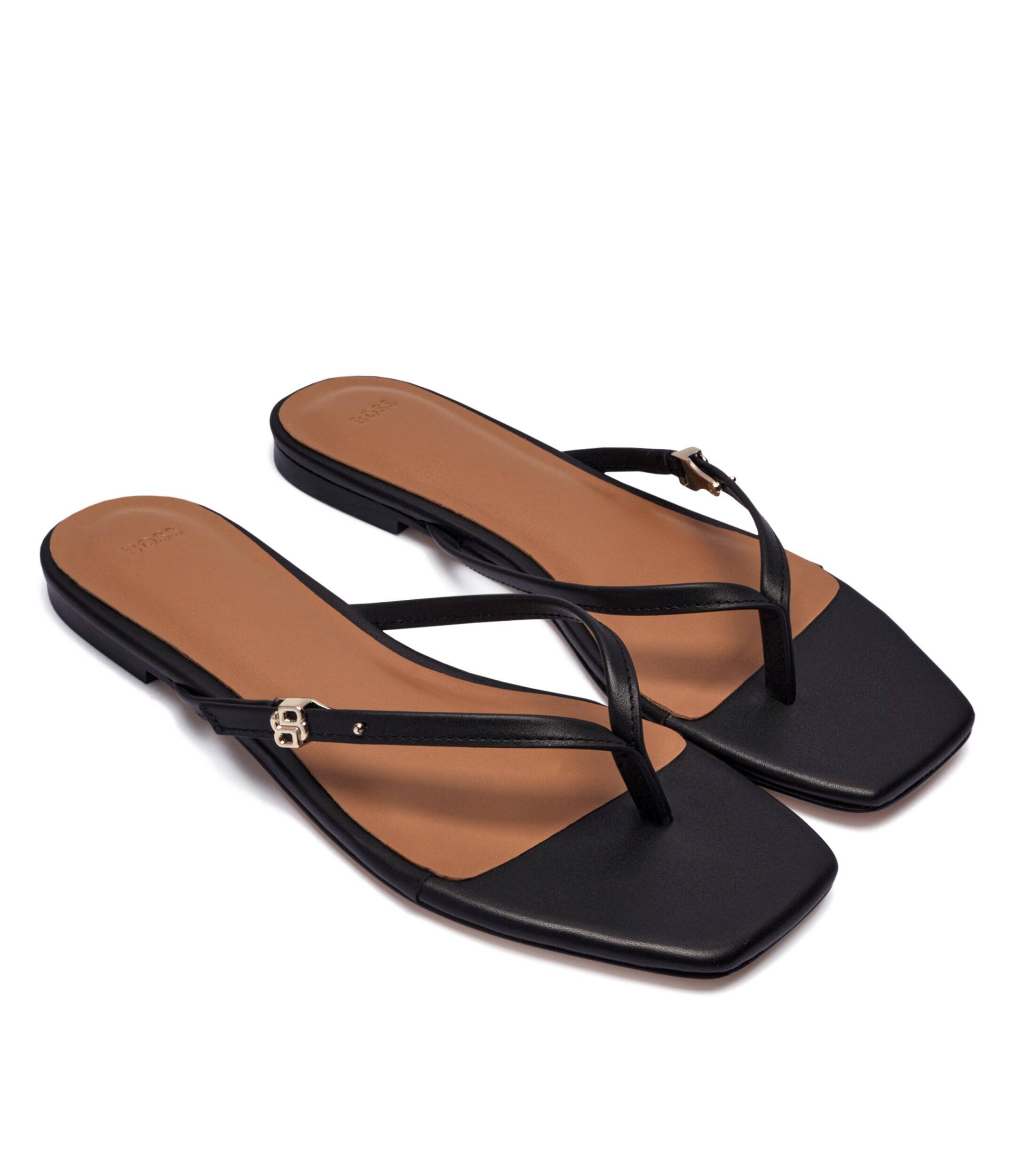 BOSS BLACK De piele flip flops Charlize