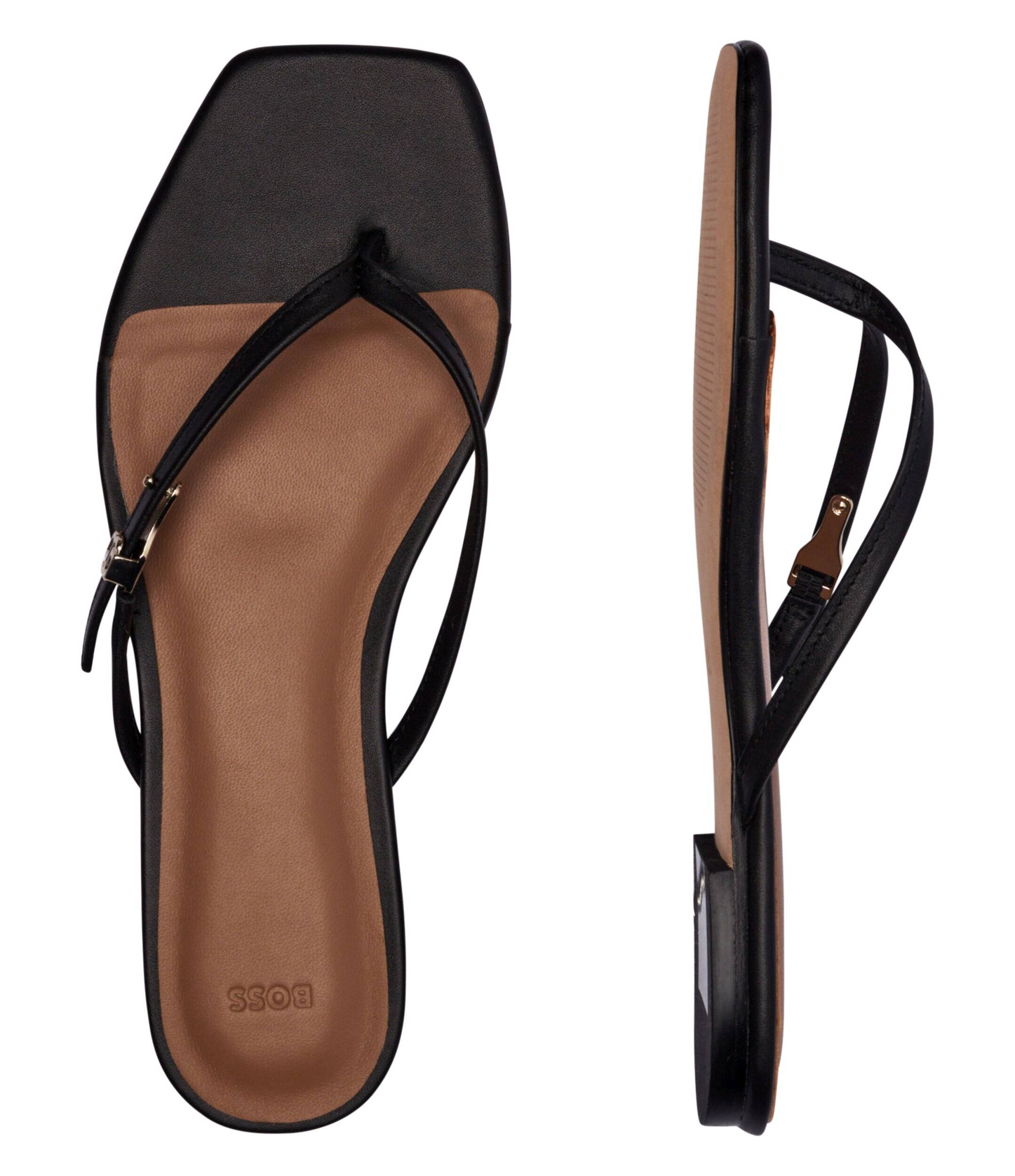 BOSS BLACK De piele flip flops Charlize