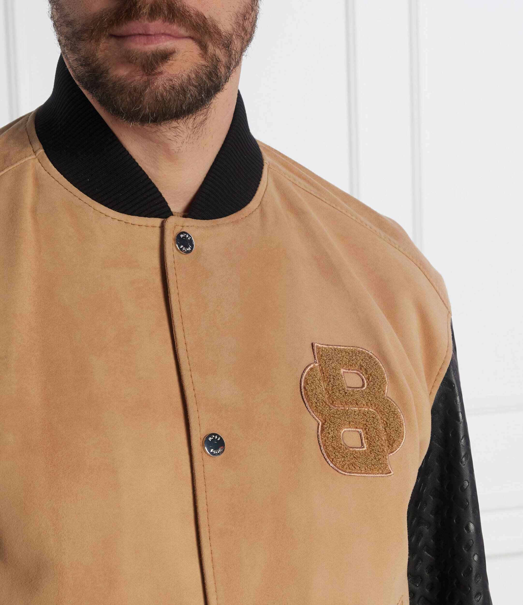 BOSS BLACK De piele geacă bomber Moniro | Regular Fit