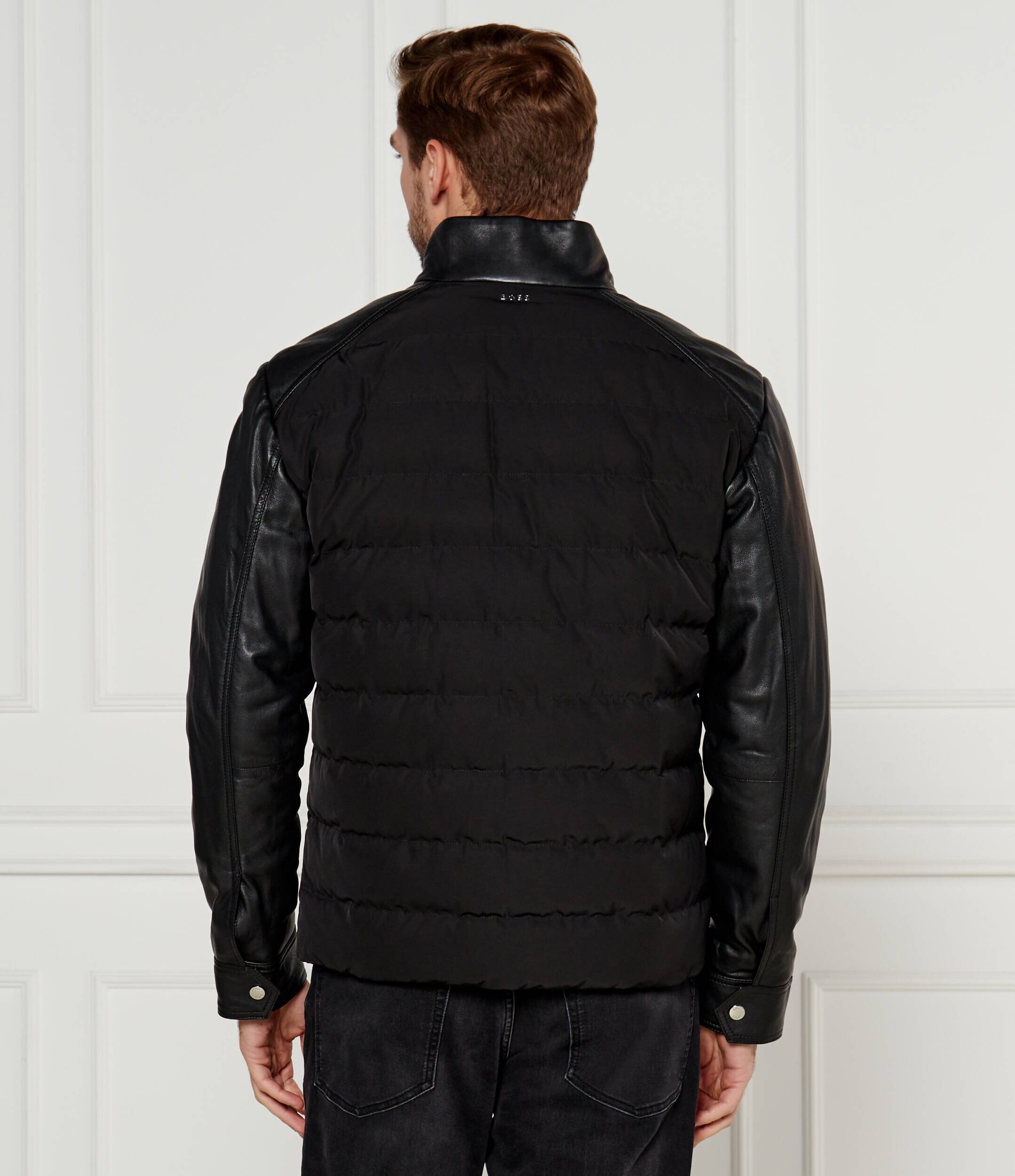 BOSS BLACK De piele geacă C-Mersino | Regular Fit cu adaos de lână
