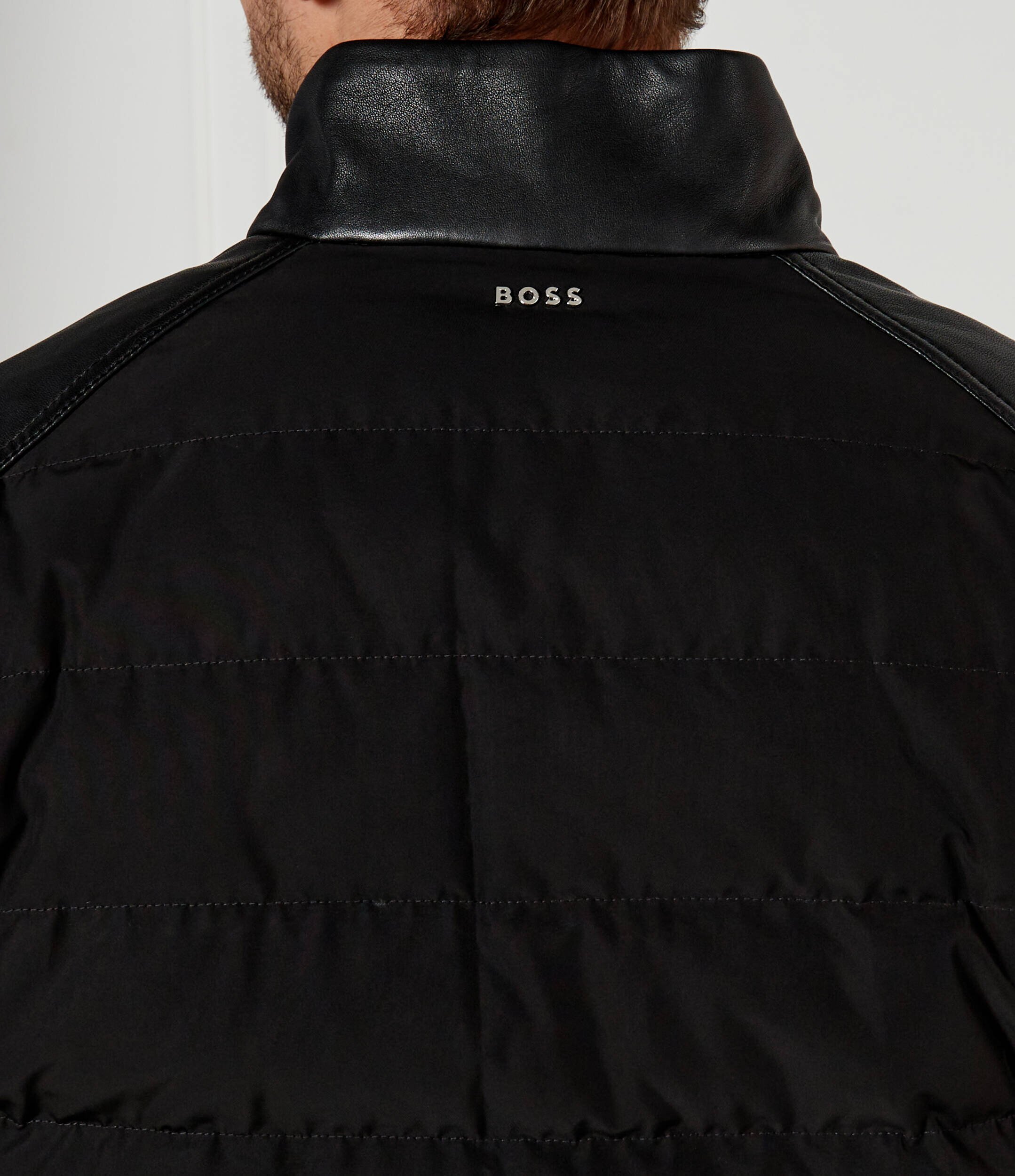 BOSS BLACK De piele geacă C-Mersino | Regular Fit cu adaos de lână