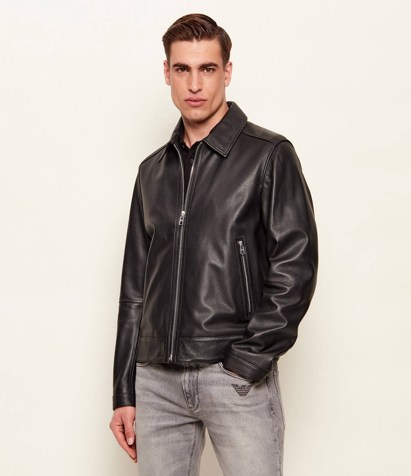 BOSS BLACK De piele geacă H-Mapson4 | Regular Fit