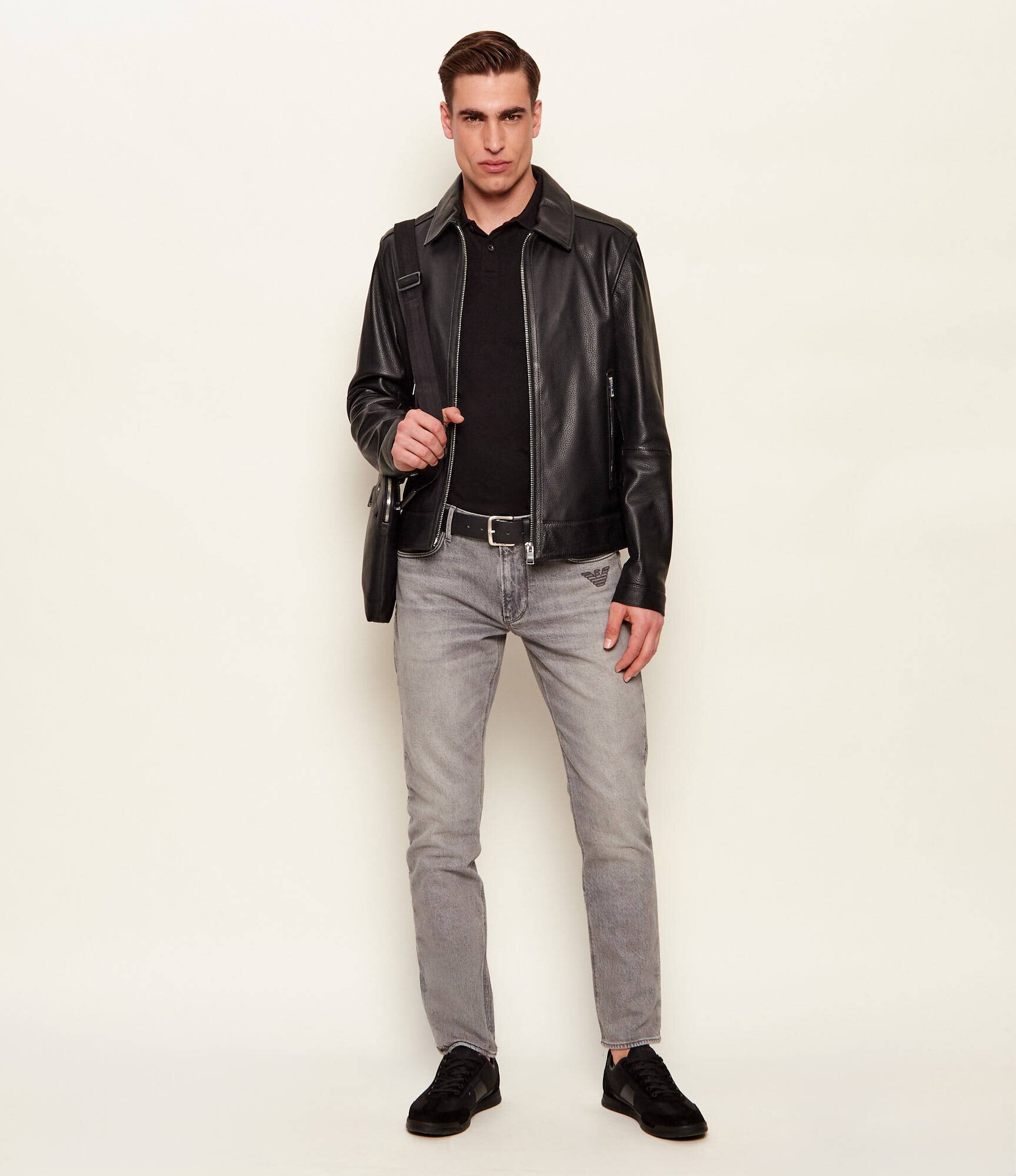 BOSS BLACK De piele geacă H-Mapson4 | Regular Fit