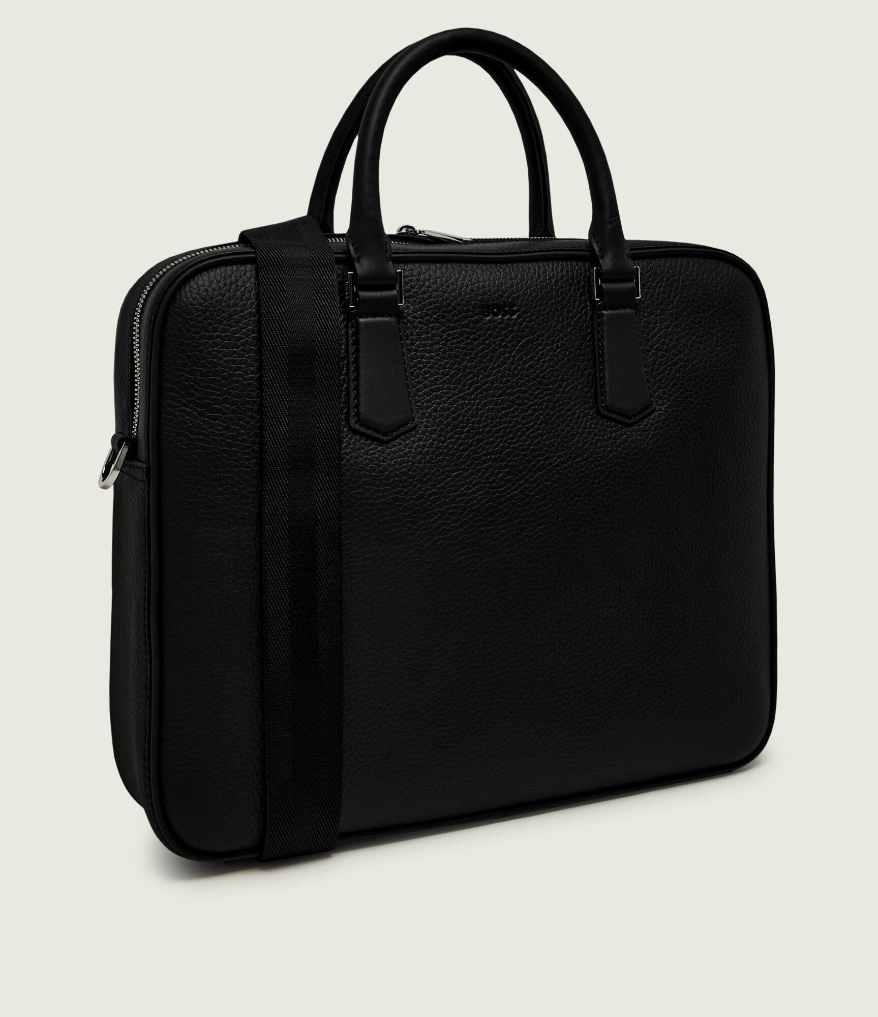 BOSS BLACK De piele geantă pentru laptop 15" New Crosstown_Doc N.