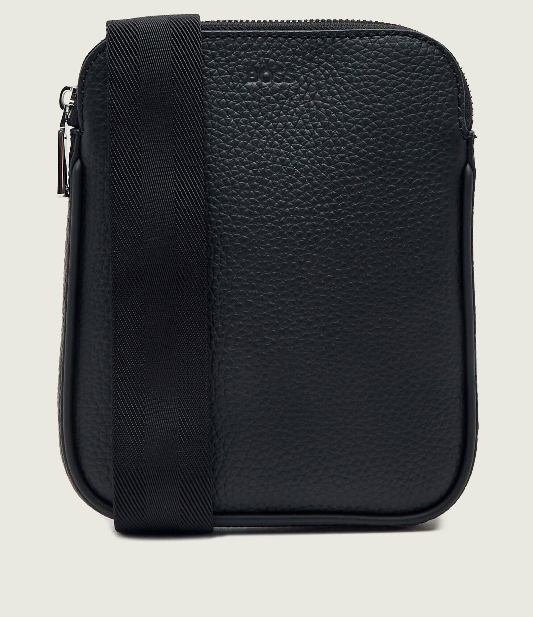BOSS BLACK De piele geantă reporter New Crosstown_A5