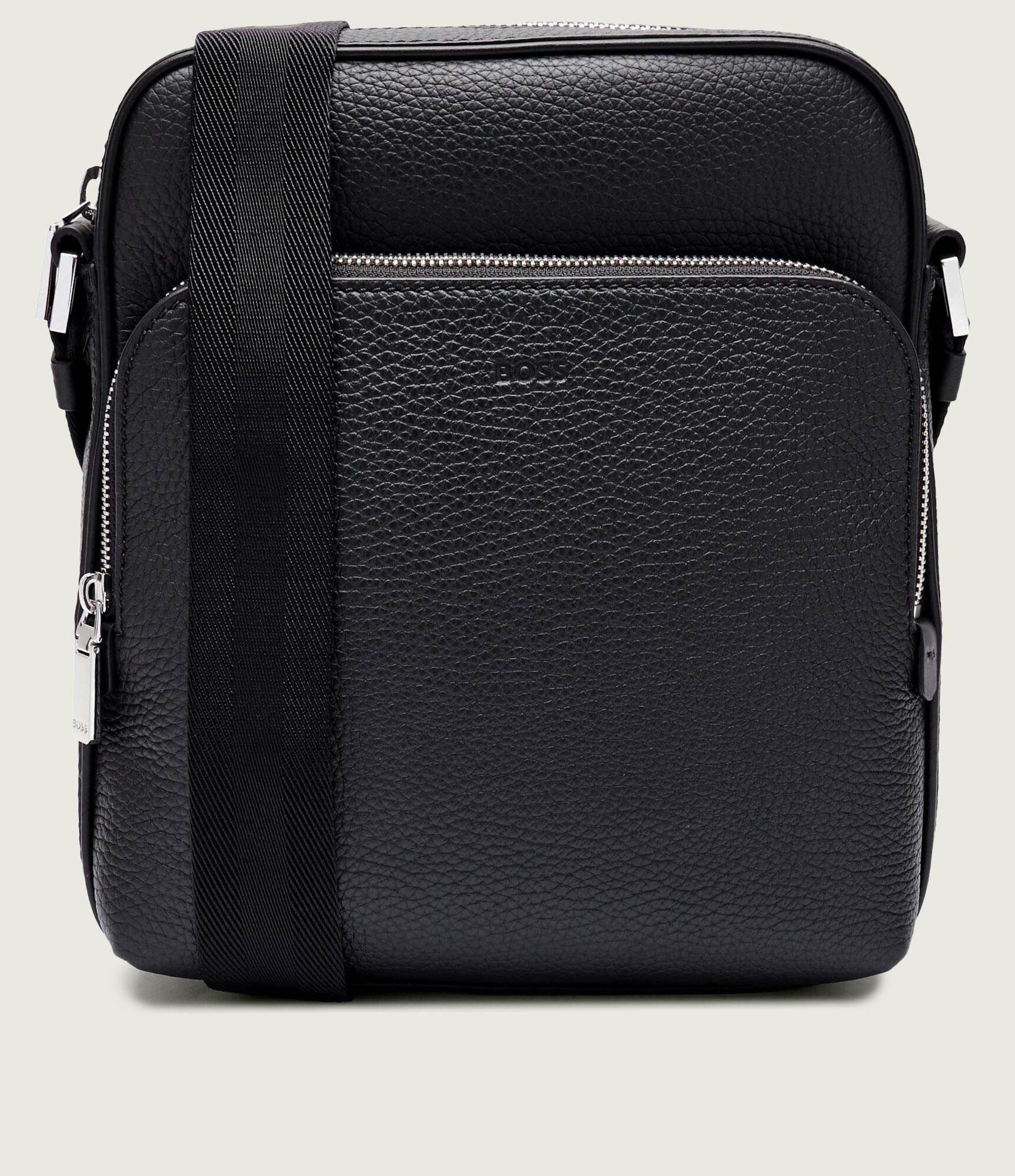 BOSS BLACK De piele geantă reporter New Crosstown_NS