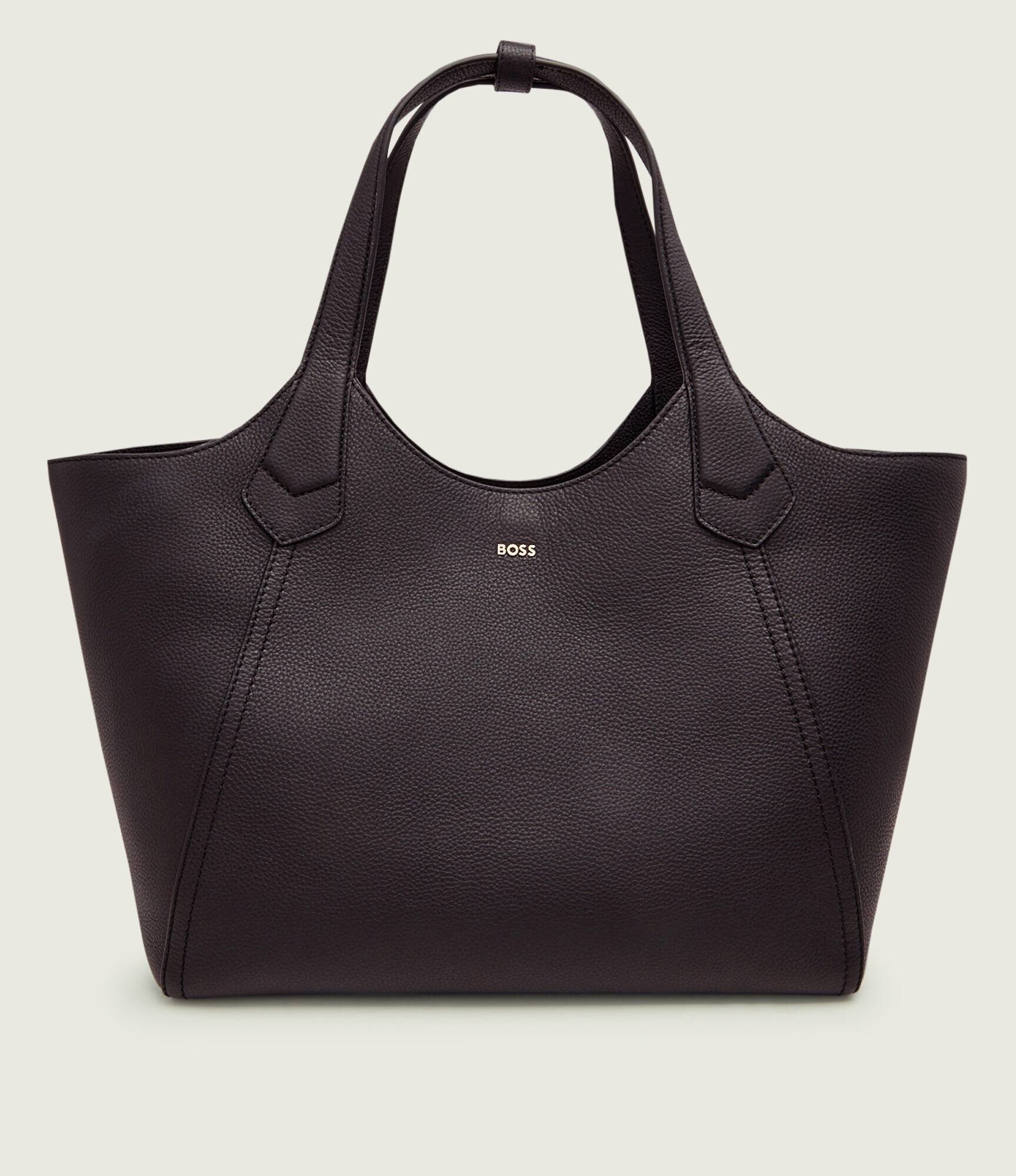 BOSS BLACK De piele geantă shopper Lenah