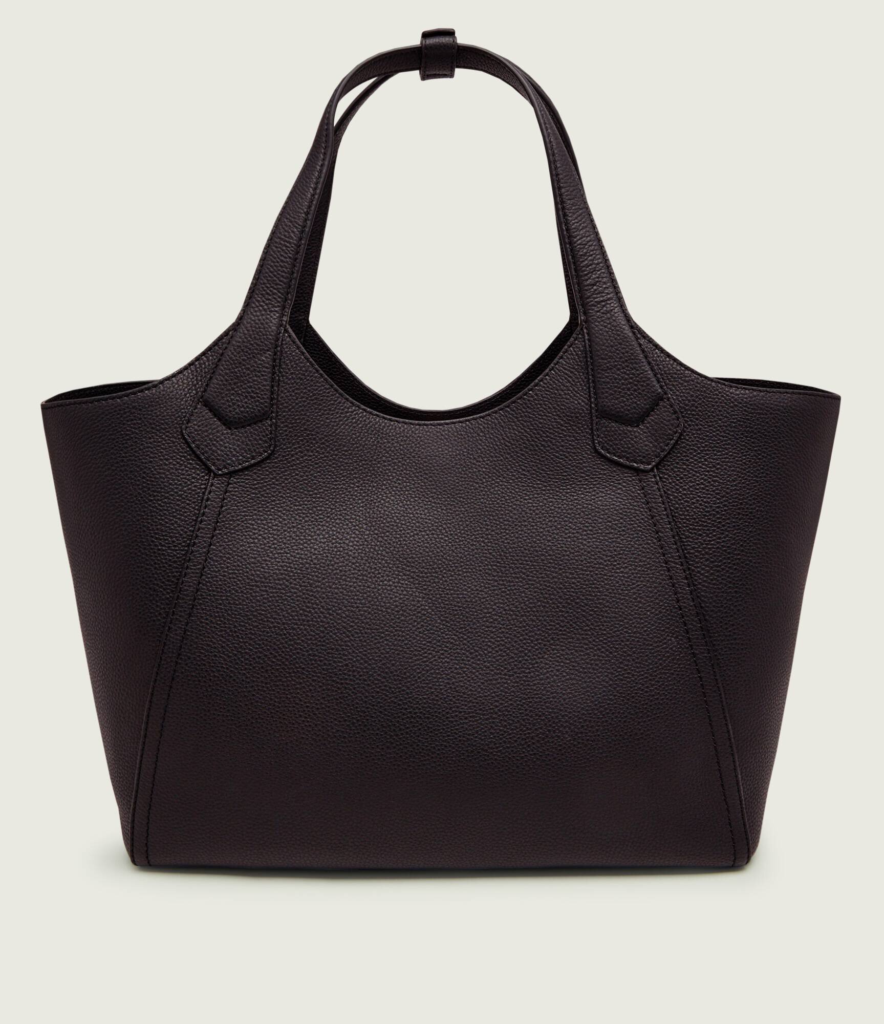 BOSS BLACK De piele geantă shopper Lenah