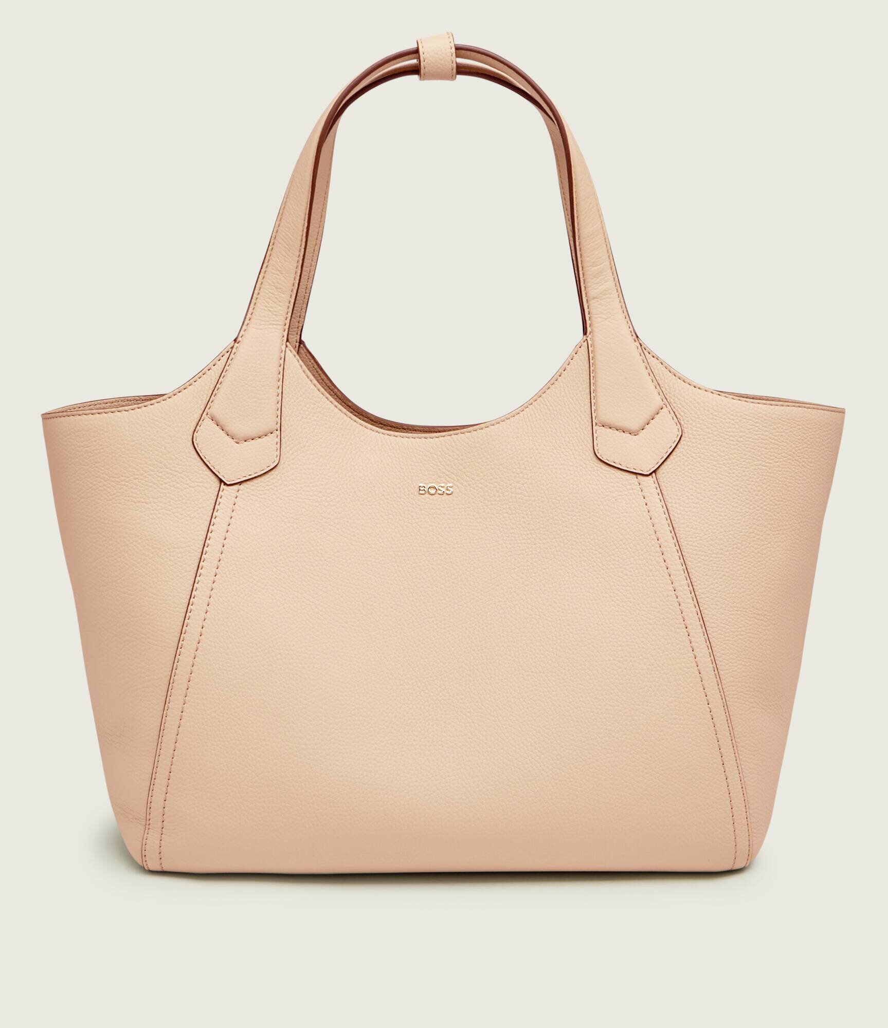 BOSS BLACK De piele geantă shopper Lenah