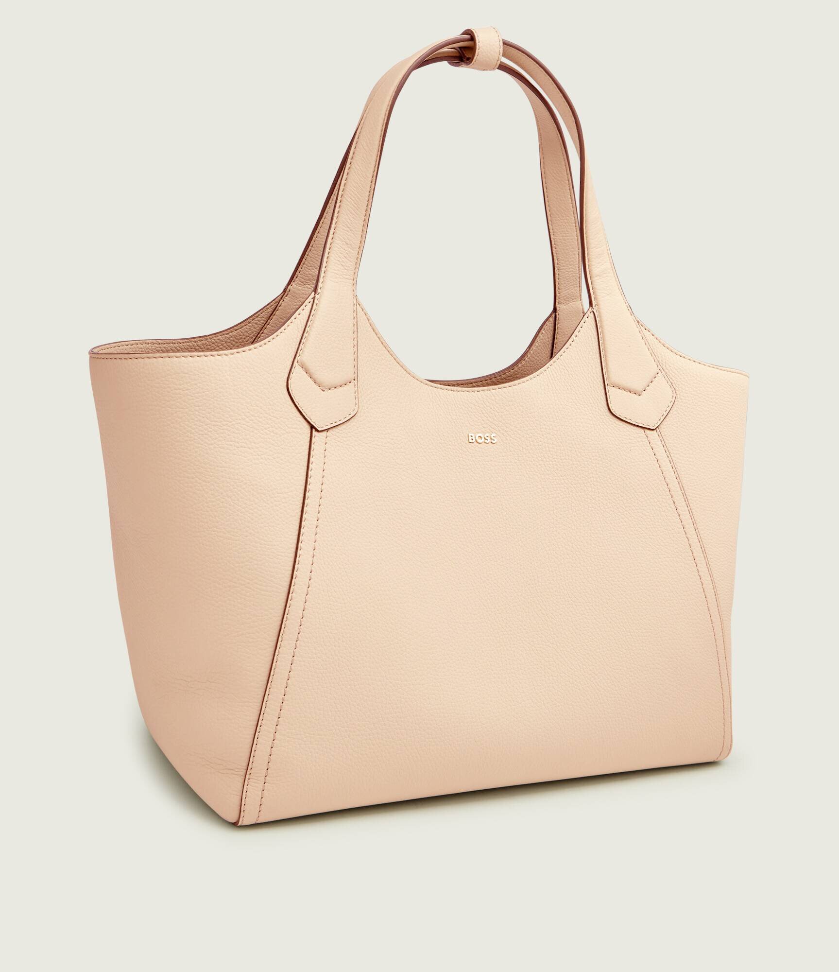 BOSS BLACK De piele geantă shopper Lenah
