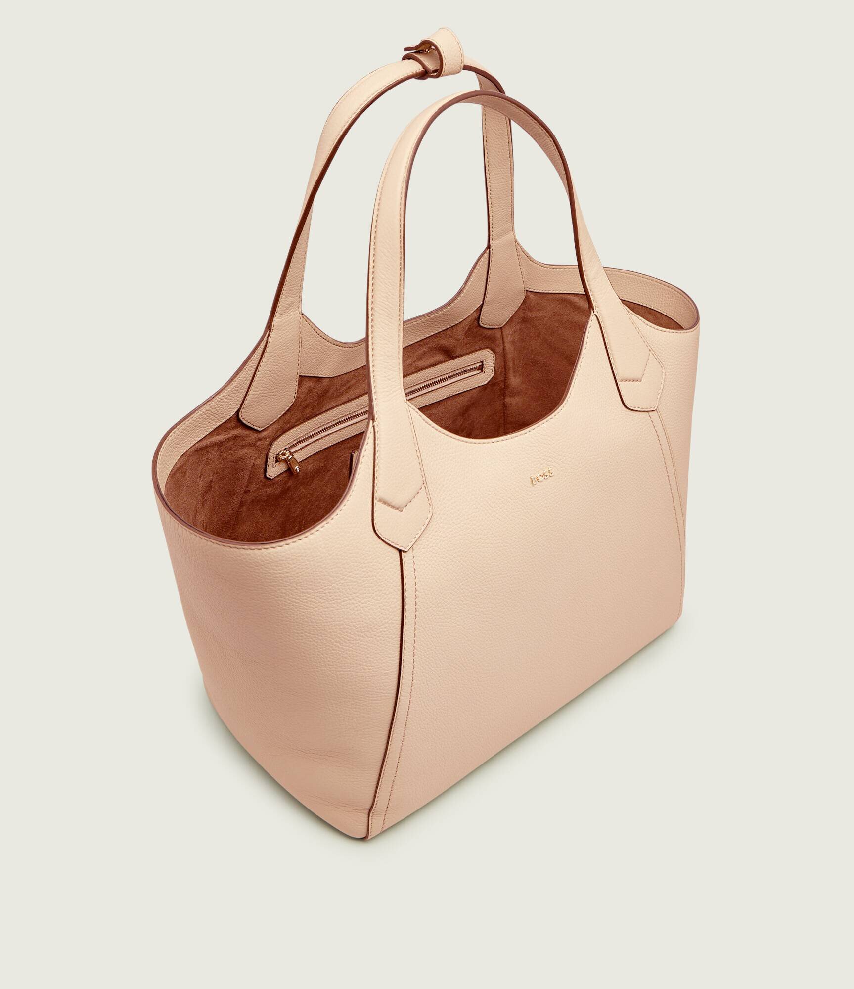 BOSS BLACK De piele geantă shopper Lenah