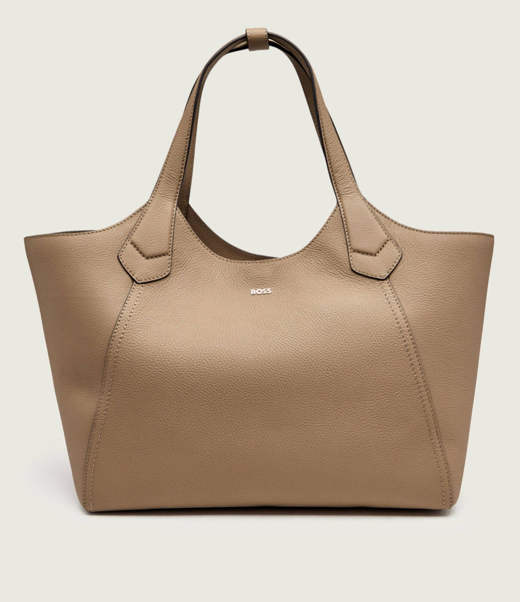 BOSS BLACK De piele geantă shopper Lenah